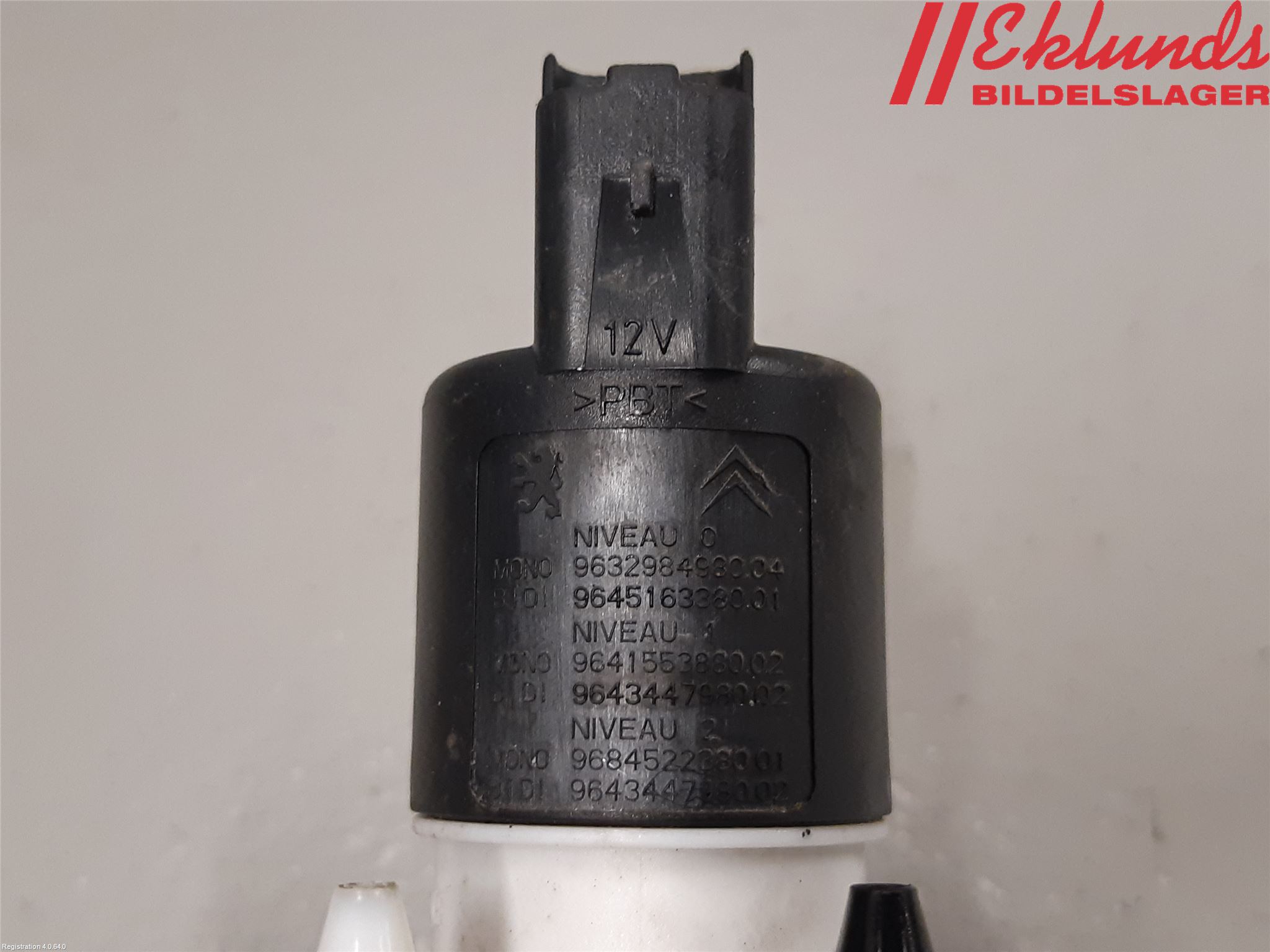 Citroen C4 PICASSO 14-18 Spolarpump Vindruta