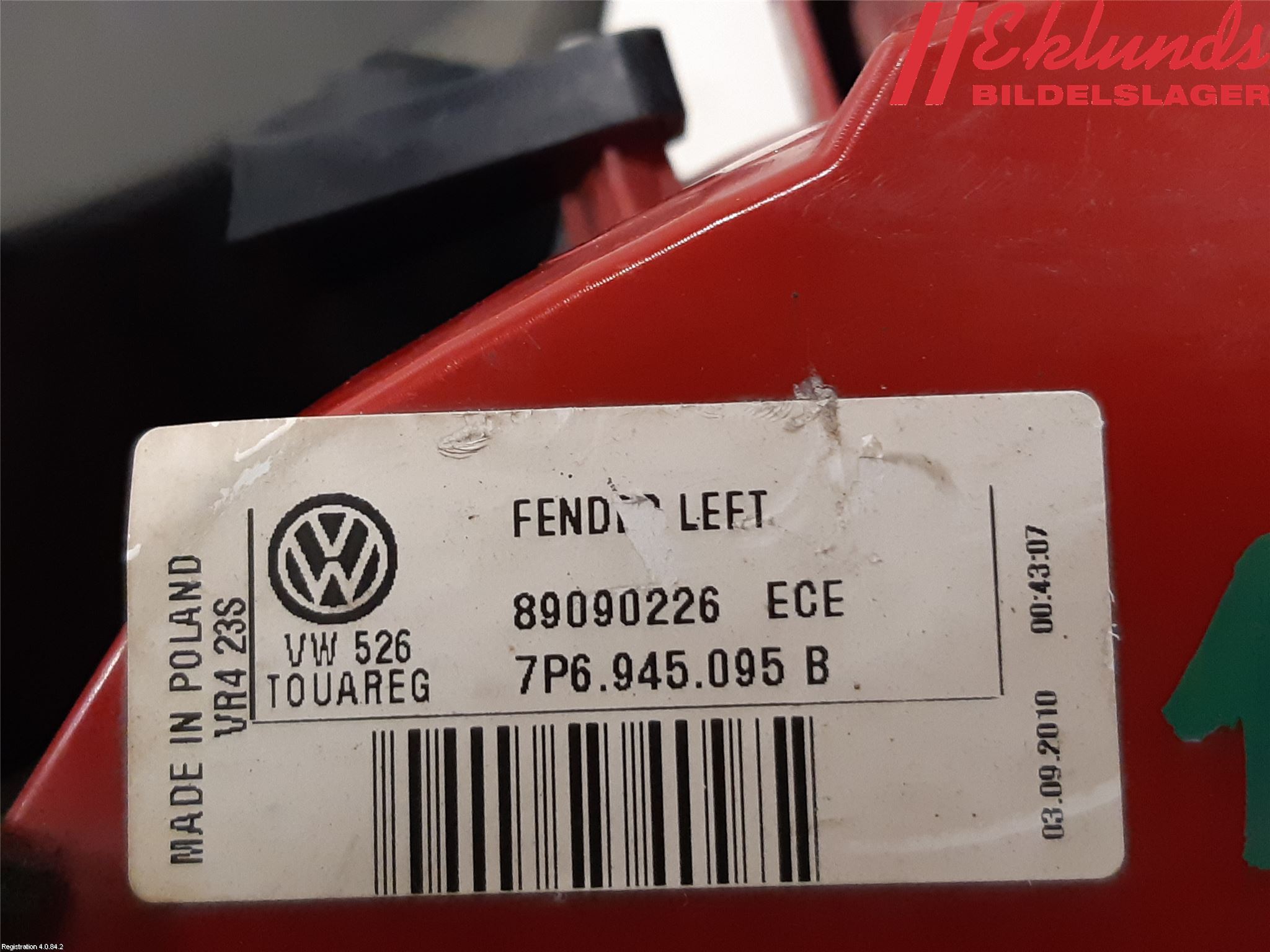 Volkswagen VW TOUAREG 7P 11-18 Bakljus Vänster