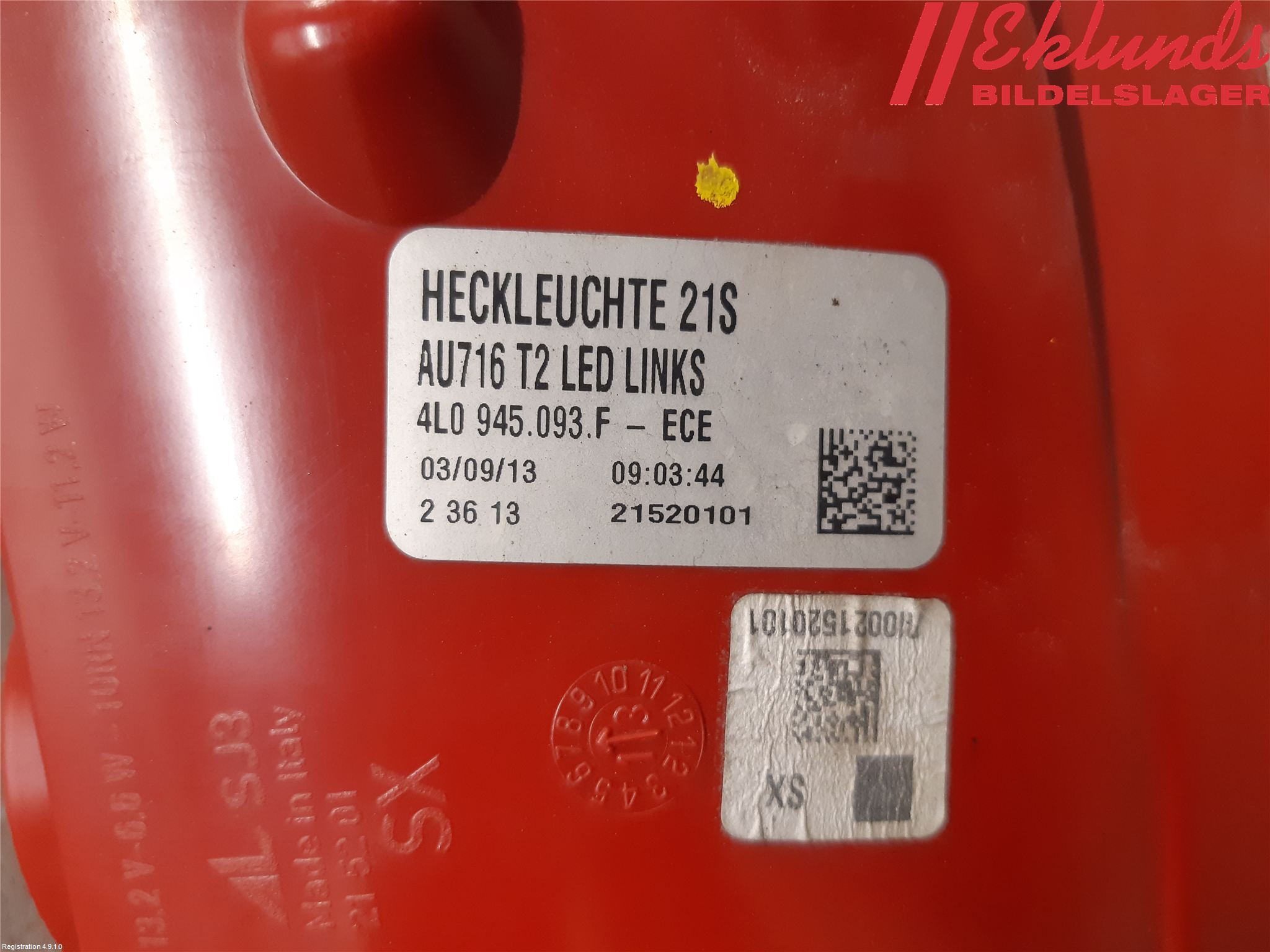 Audi Q7/SQ7 Bakljus Vänster