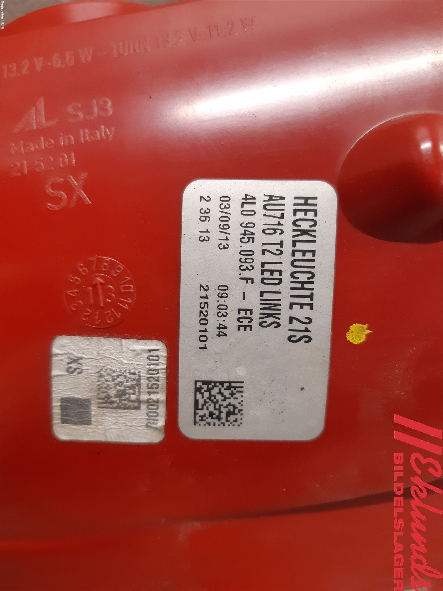 Audi Q7/SQ7 Bakljus Vänster