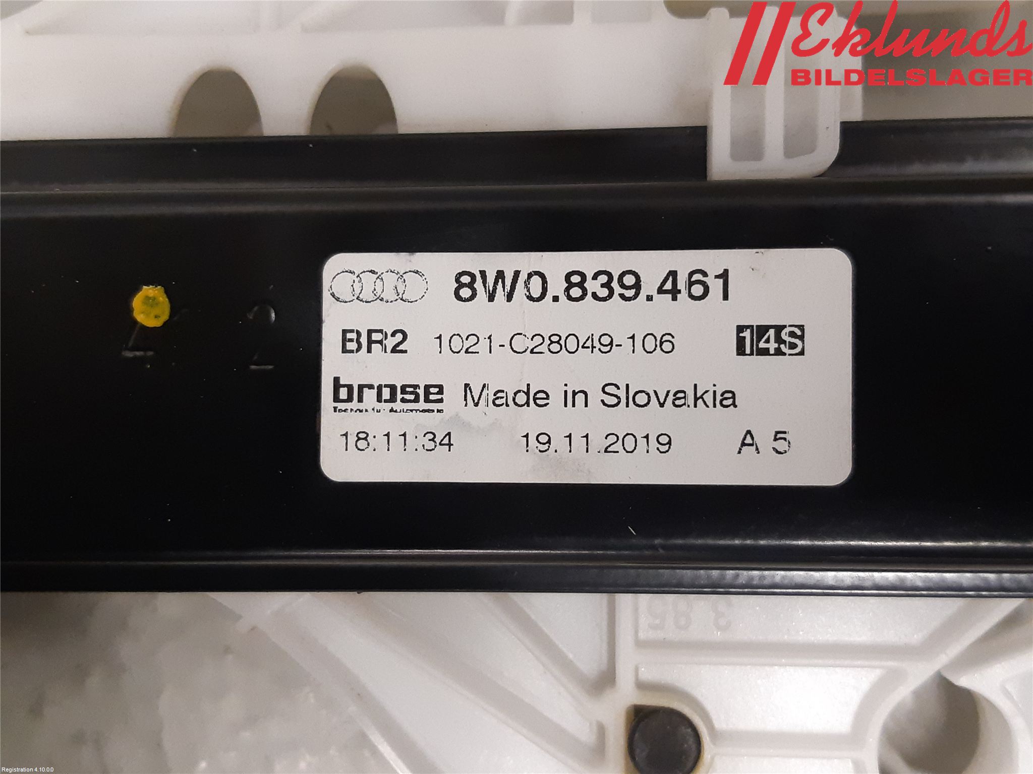 Audi A4/S4 B9 20- Fönsterhiss El Kompl