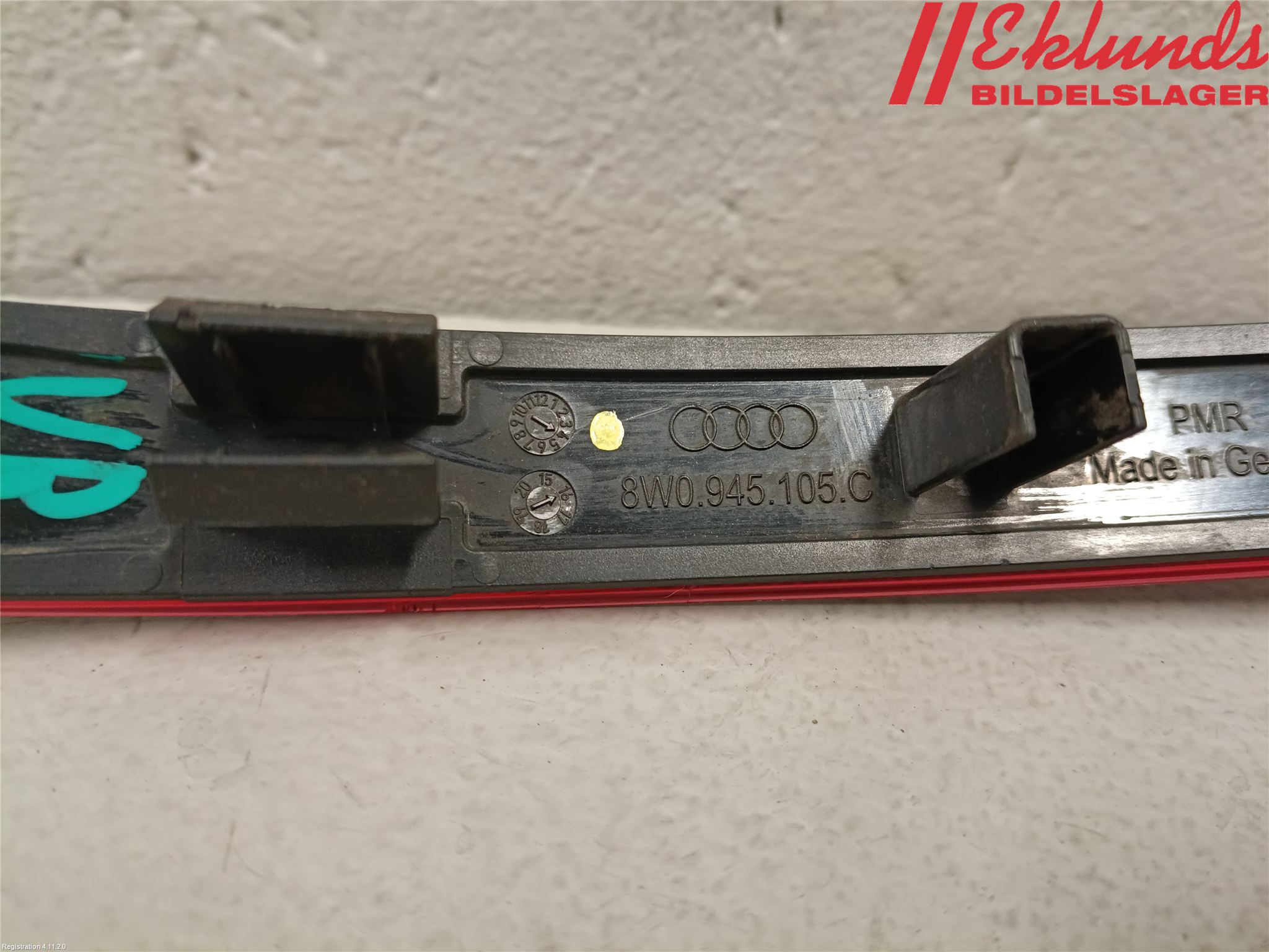 Audi A4/S4 B9 16-19 Dimljus/Reflex Bak