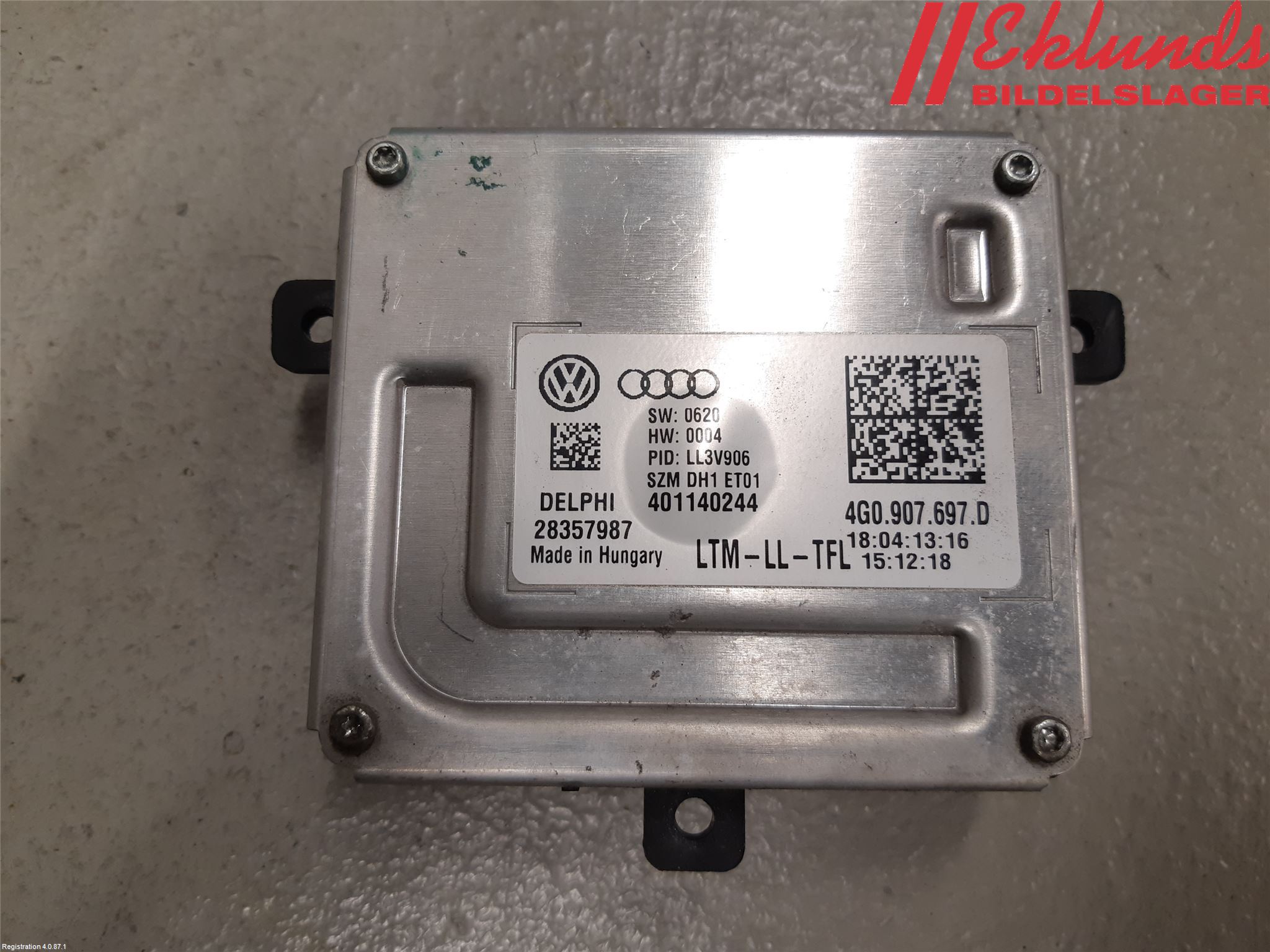 Audi A4 12-15 Styrenhet Strålkastare