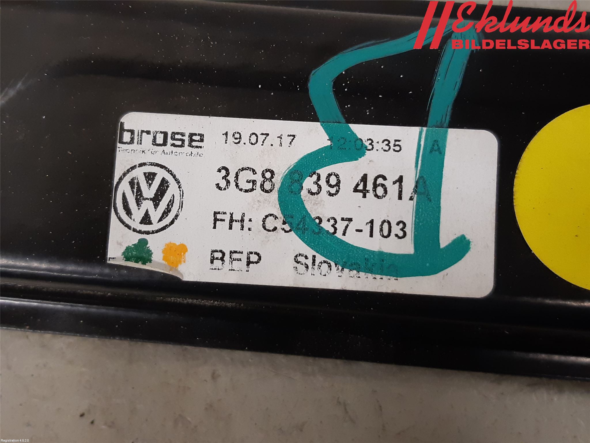 Volkswagen VW ARTEON 17- Fönsterhiss El Kompl