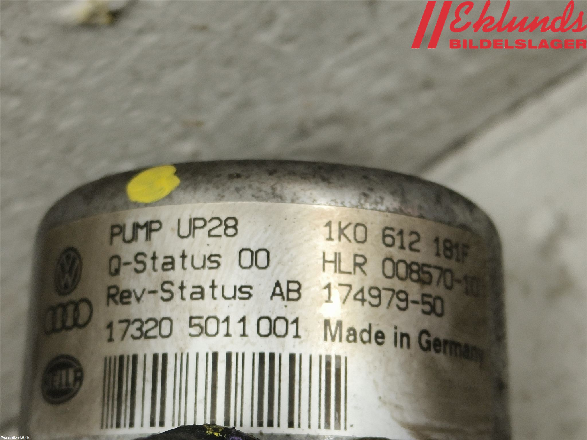 Volkswagen VW POLO VI 18->> Vakuumpump