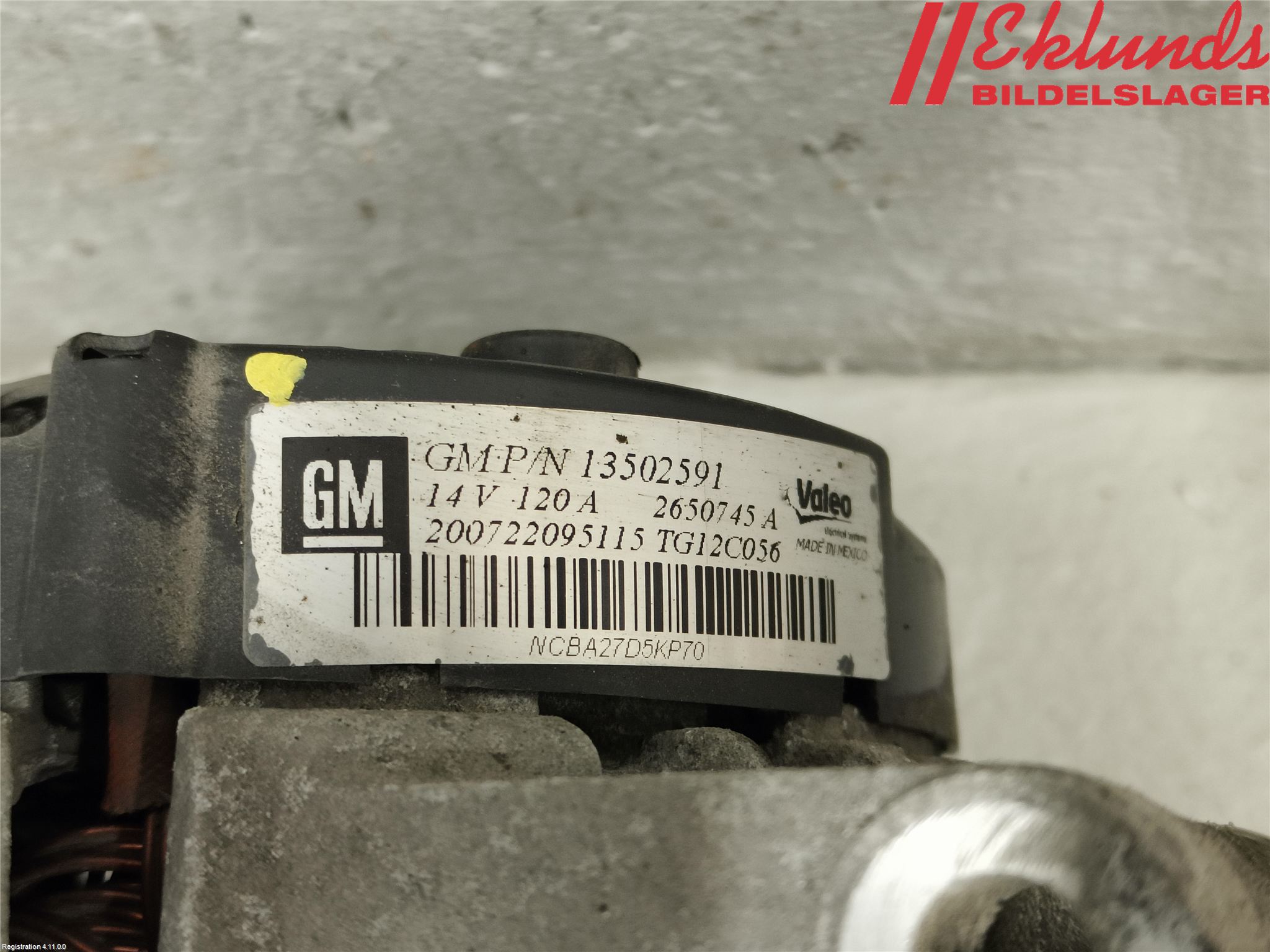 Saab 9-5 10-12 Generator