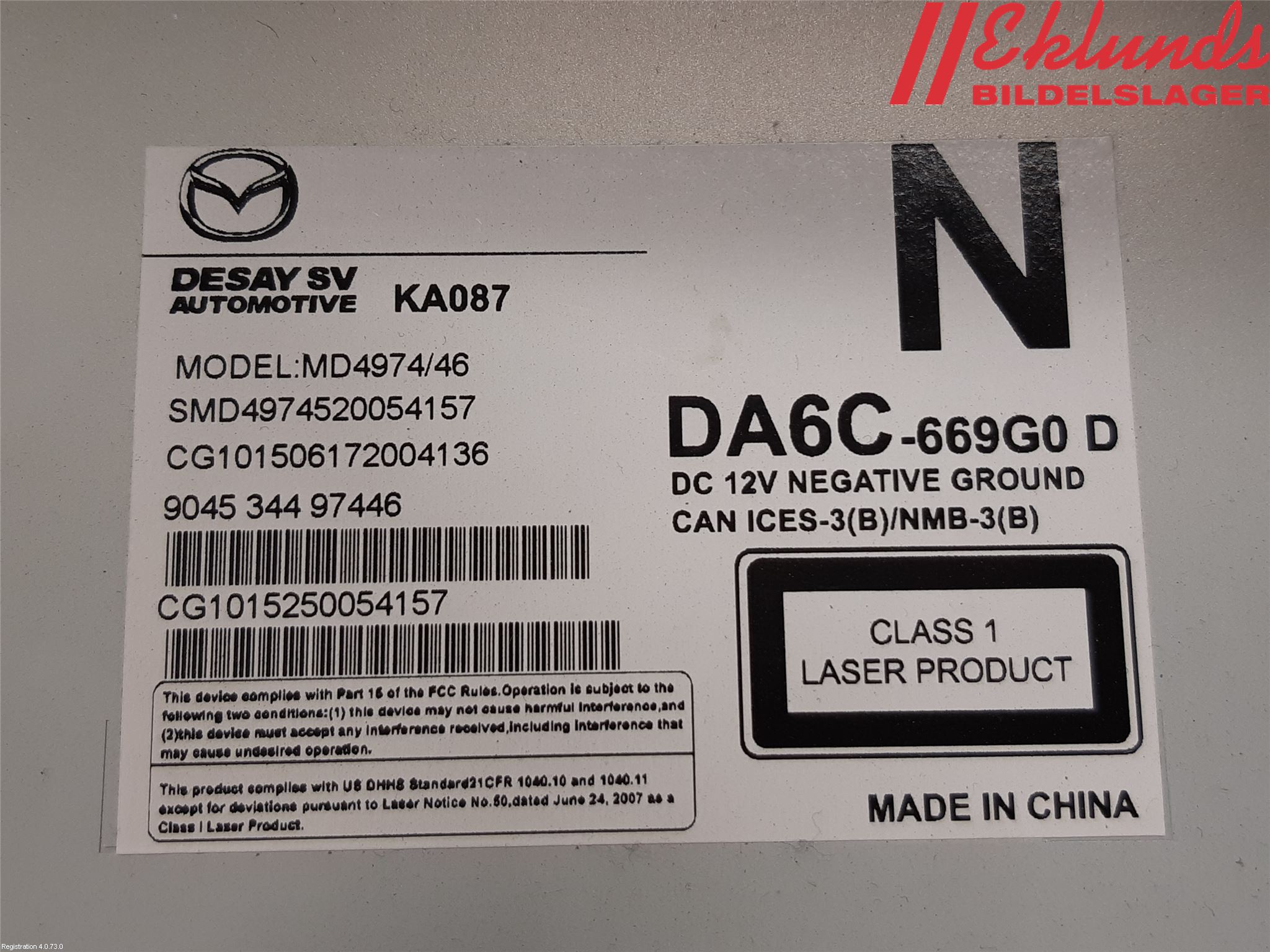 Mazda 2 (DJ) 15-22 Cd Radio - Multimediapanel