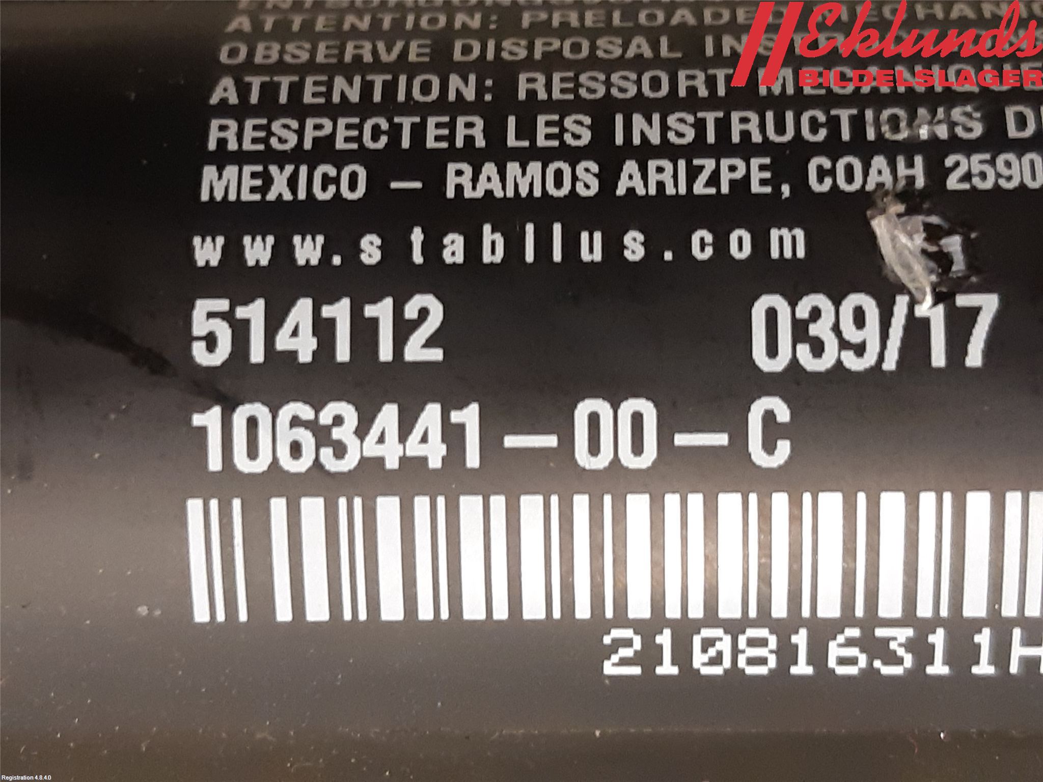 Tesla MODEL X 16- Gasfjäder Övrigt