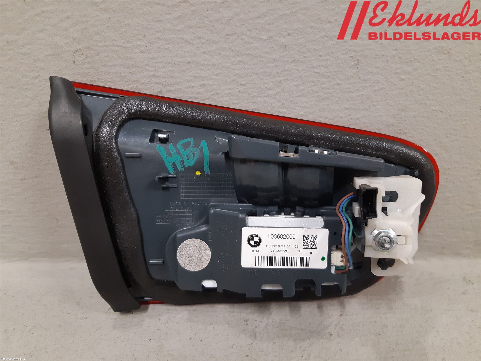 BMW 1 F20/F21 11-19 Bakljus Lucka Hö