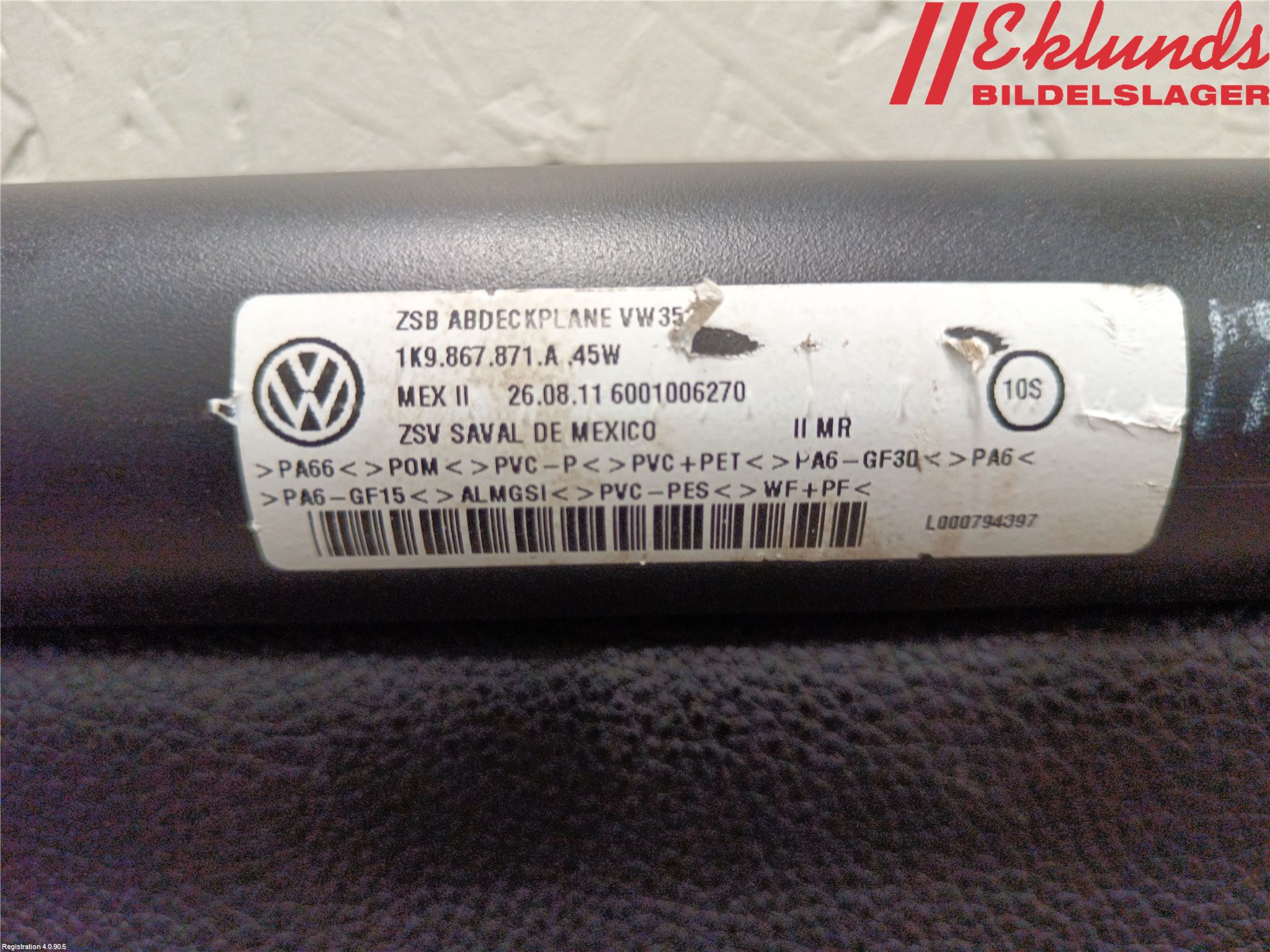 Volkswagen VW GOLF VI 09-13 Insynskydd
