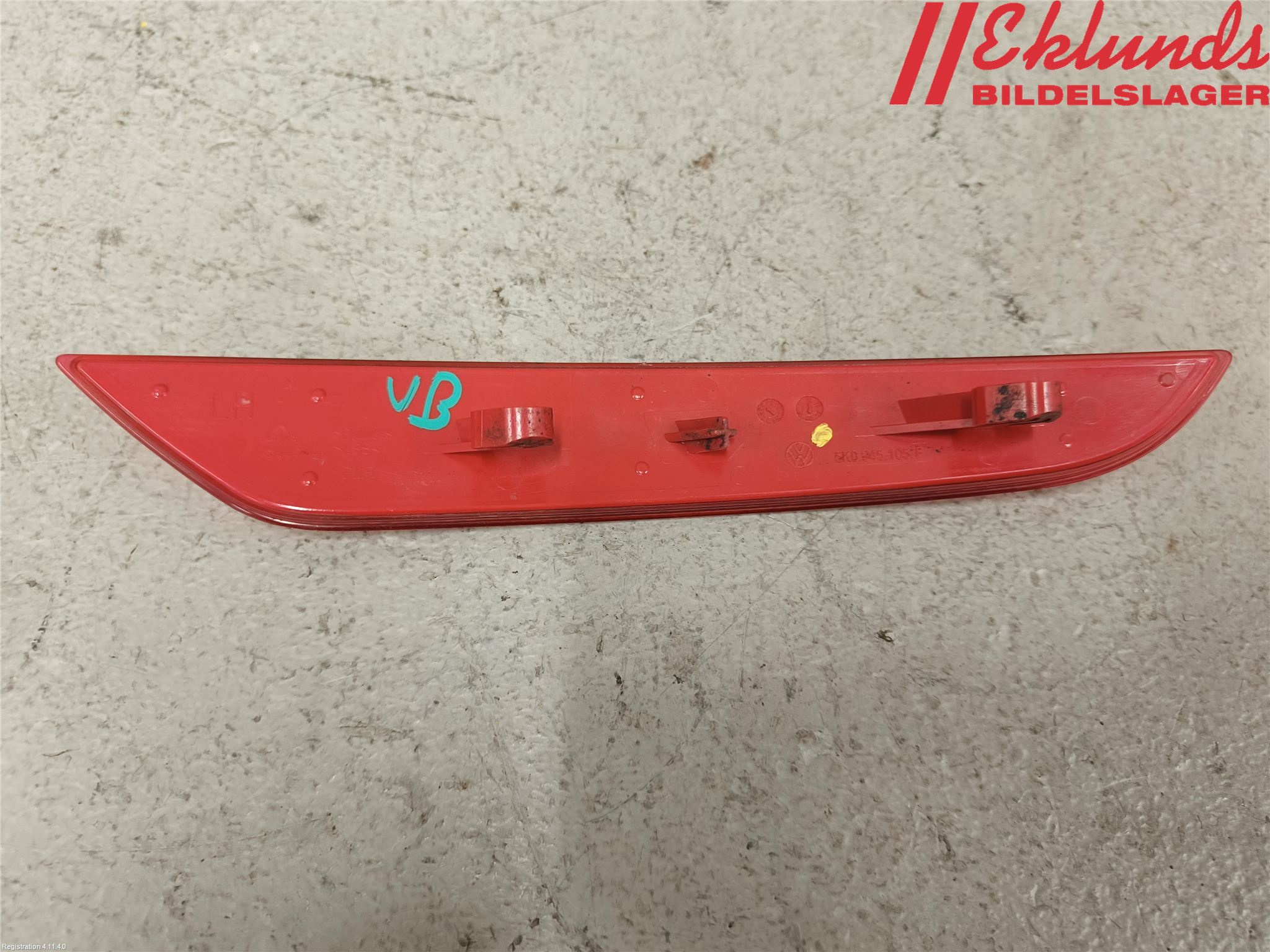 Volkswagen VW GOLF VI 09-13 Dimljus/Reflex Bak