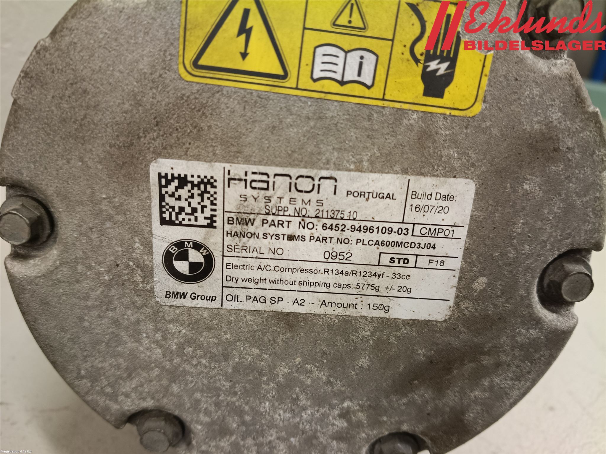 BMW 3 G20/G21/G80/G81 19- Ac Kompressor