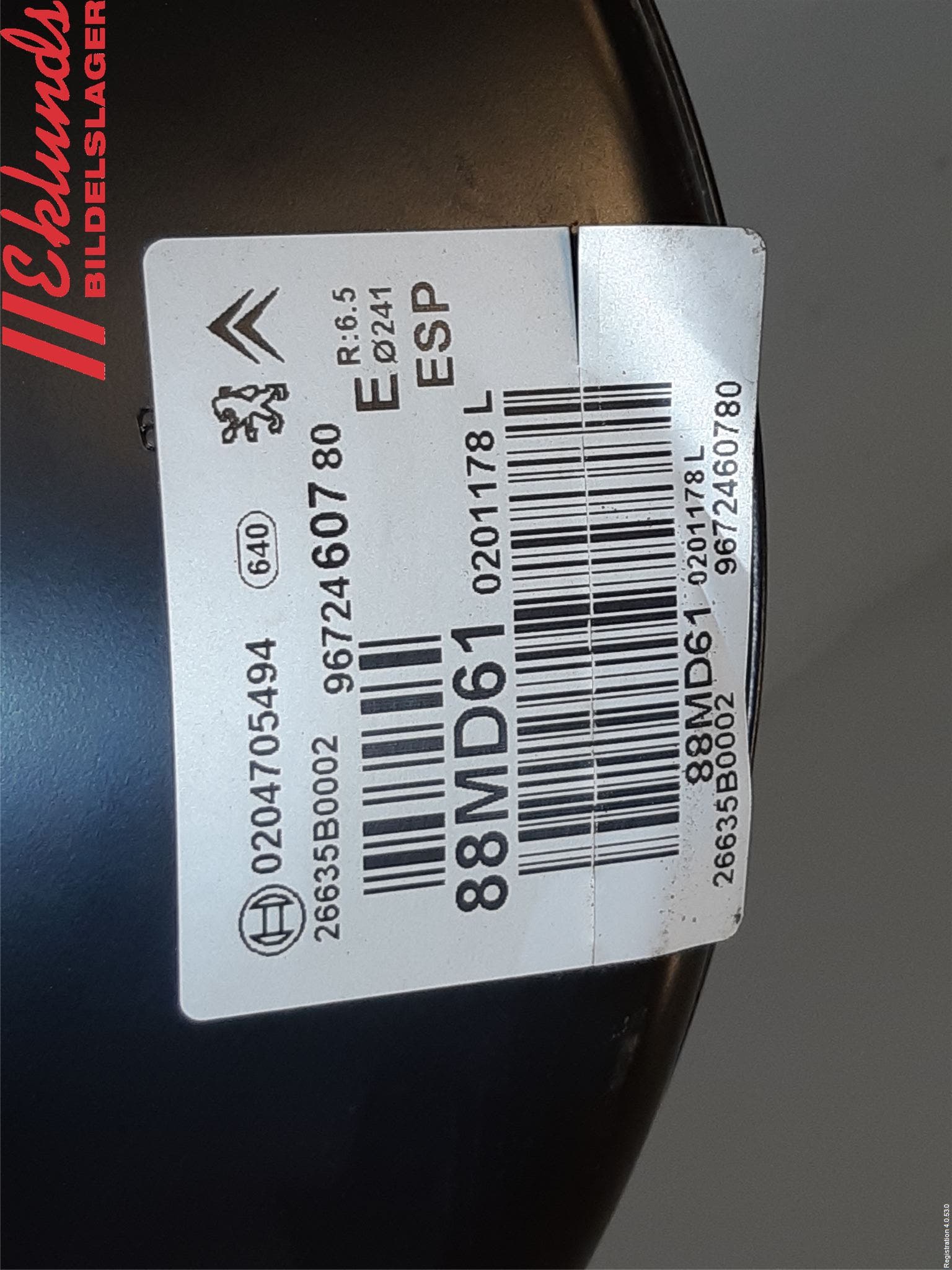 Citroen DS3 Bromsservo