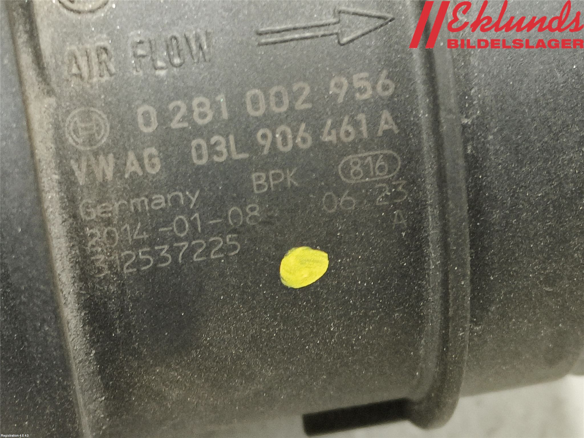 Volkswagen VW PASSAT 11-14 Injluftmassamätare