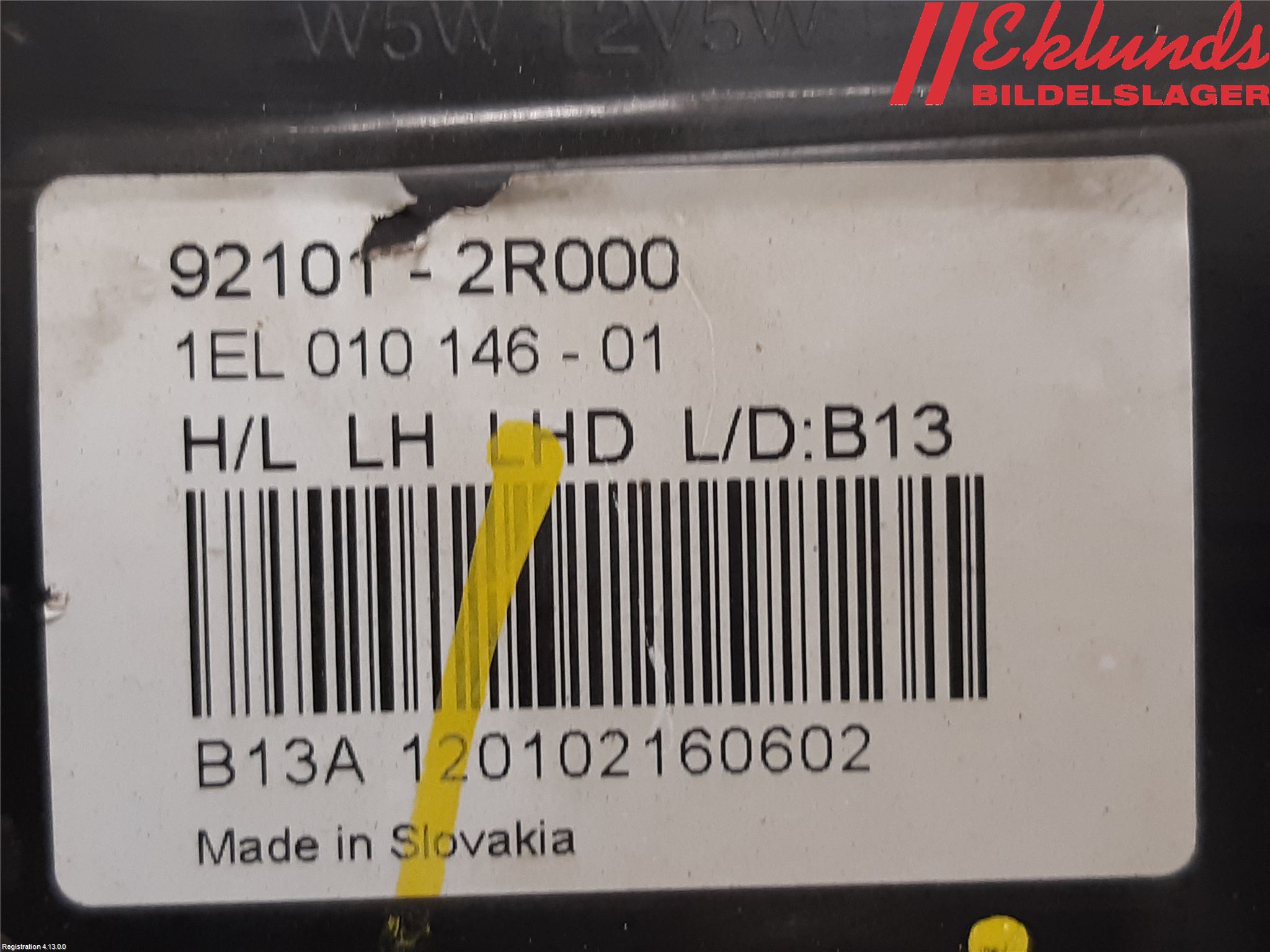 Hyundai i30 FD 07-12 Strålkastare Vänster
