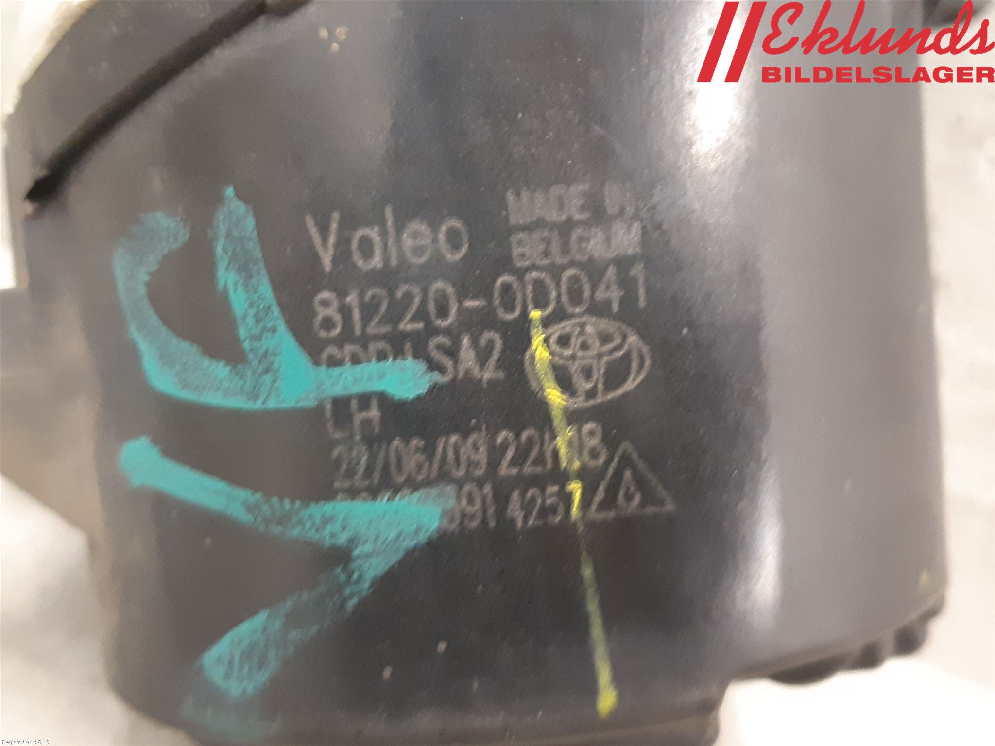 Toyota AVENSIS 09-15 Dimljus-Varselljus Fram