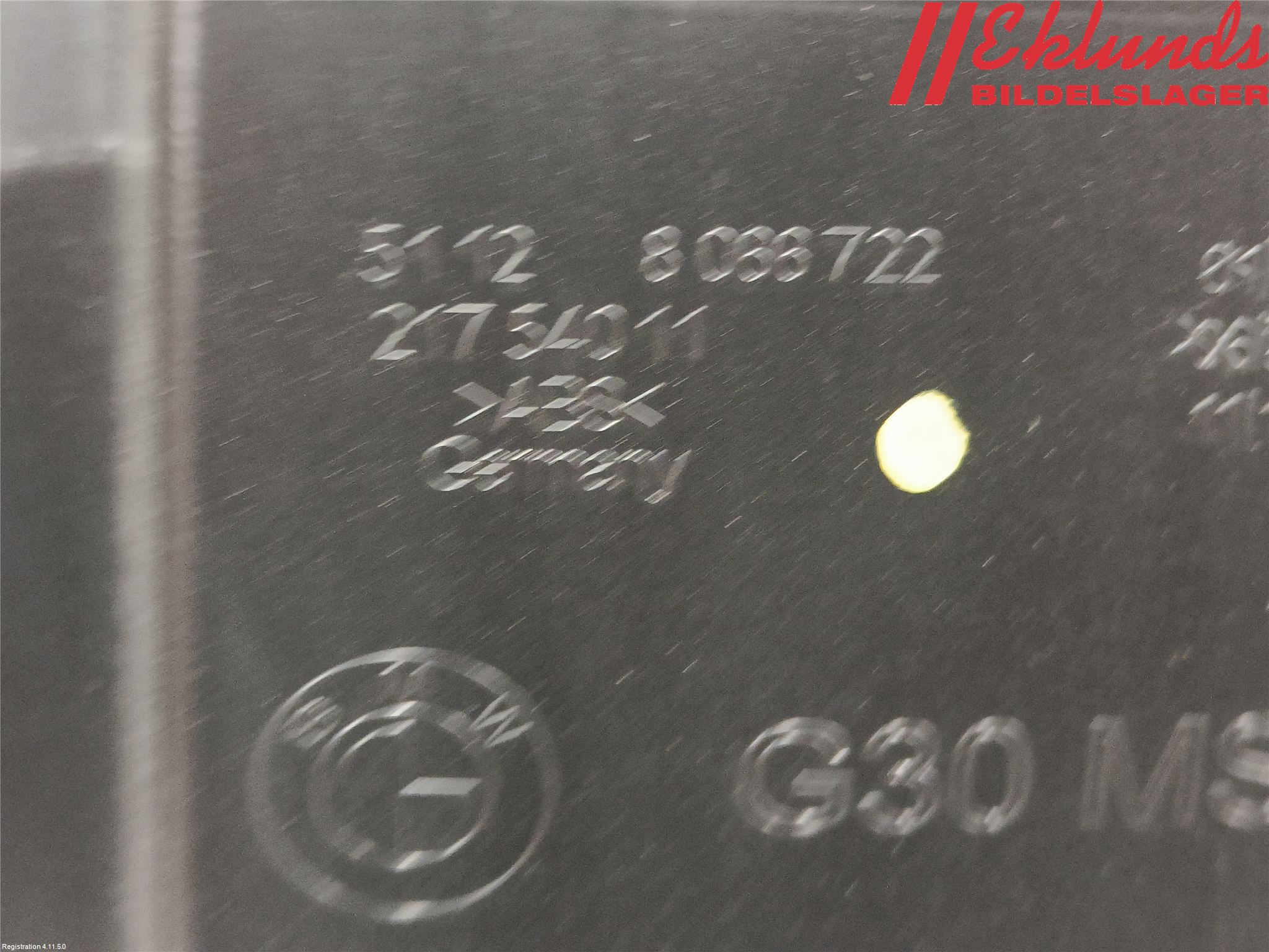 BMW 5 G30/G31/F90 17-23 Stötfångarfäste Bak Hö
