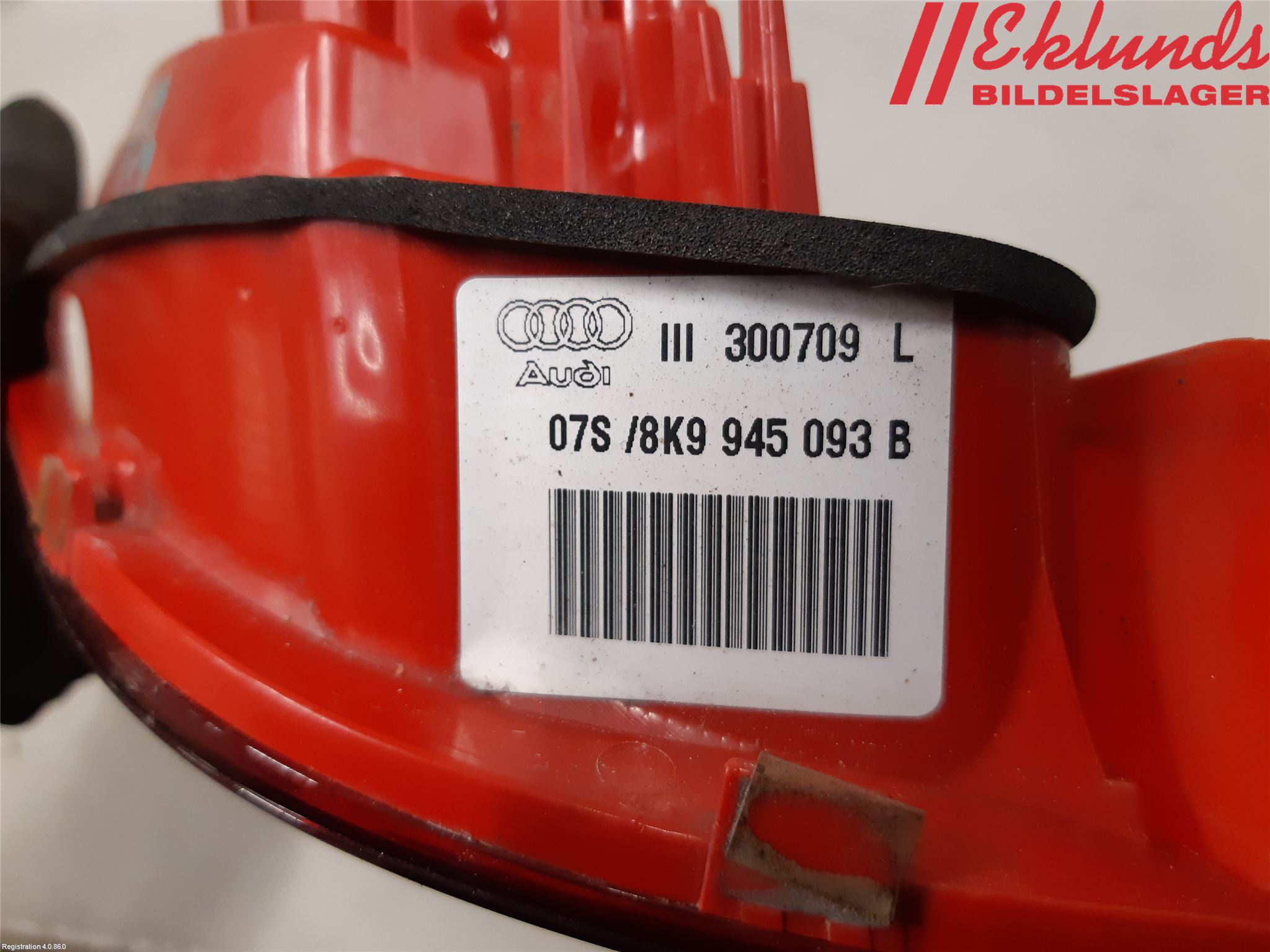 Audi A4/S4 08-11 Bakljus Lucka Vä