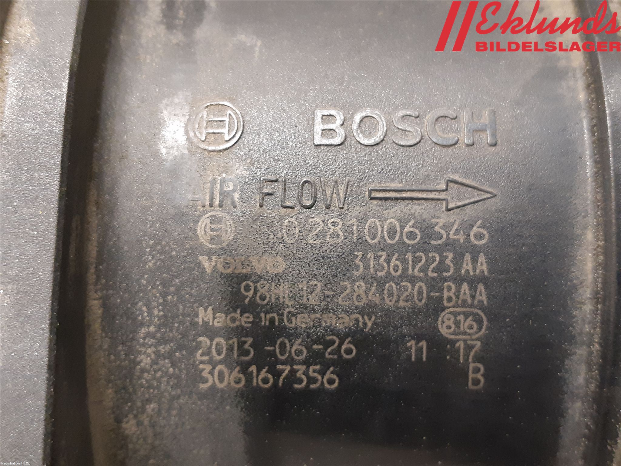 Volvo V60 14-18 Injluftmassamätare