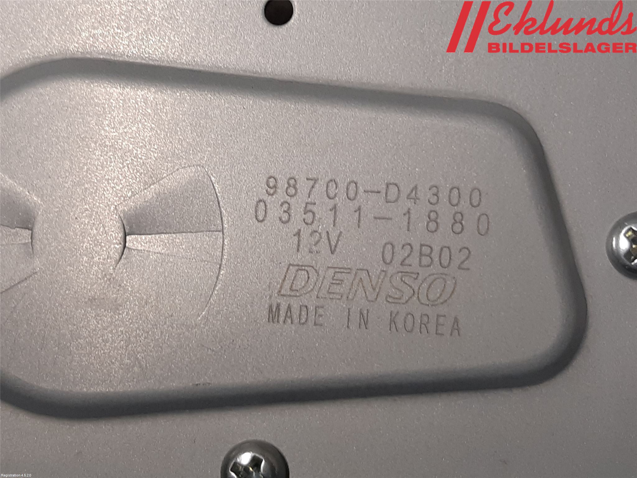 Kia OPTIMA 16-20 Torkarmotor Baklucka