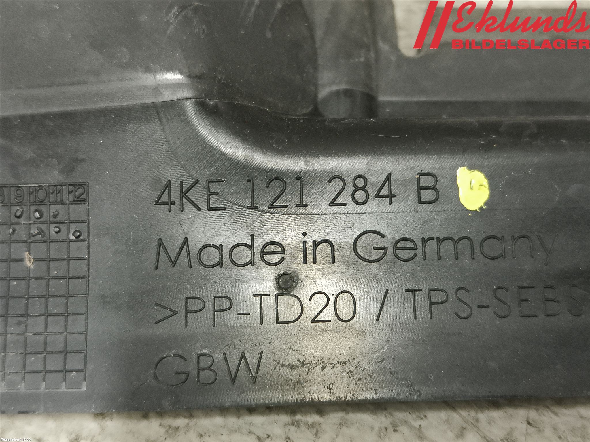 Audi E-TRON, S GE 19- Deflektor Plåt-Plast Kylning