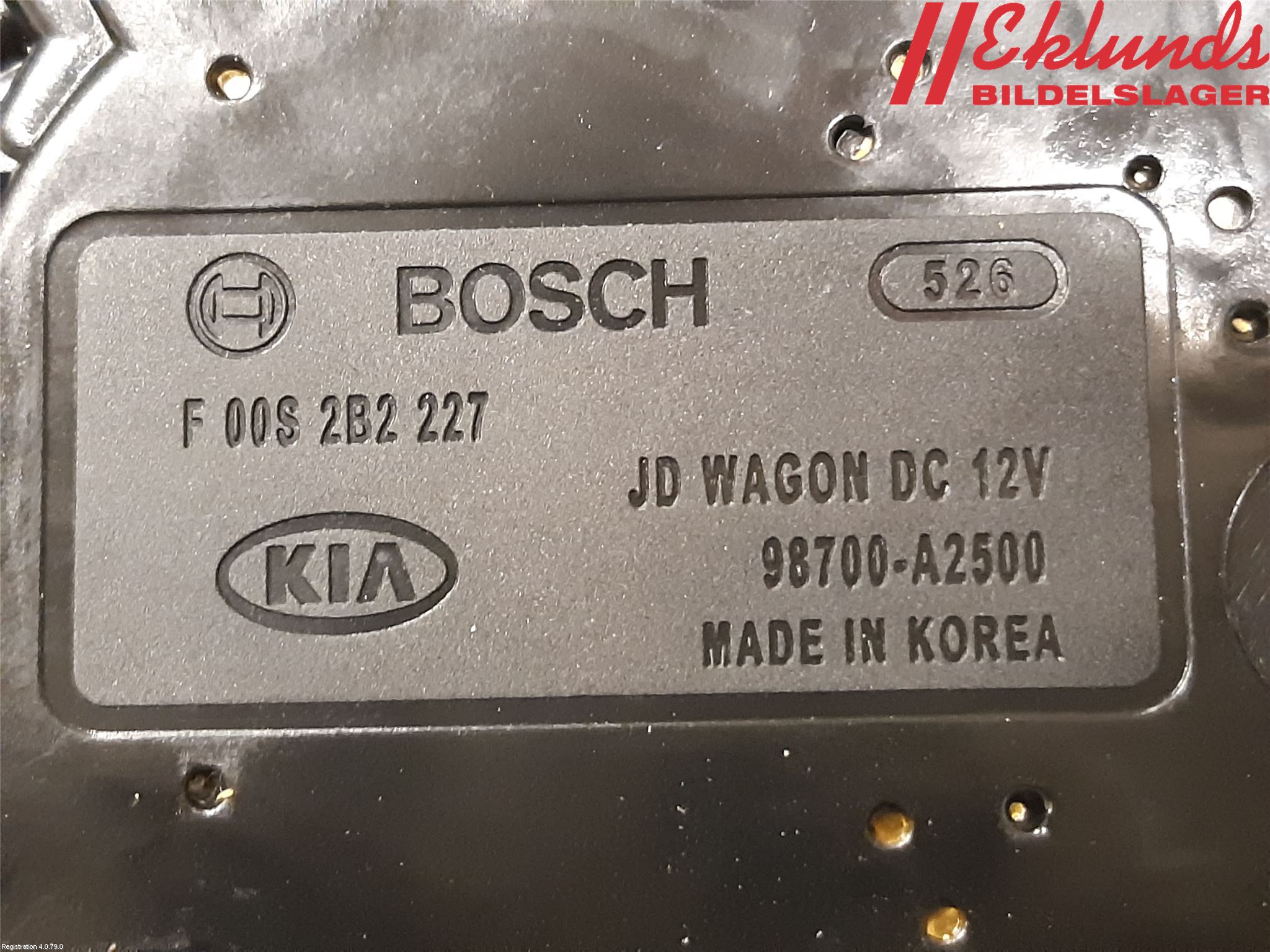 Kia CEED 12-18 Torkarmotor Baklucka