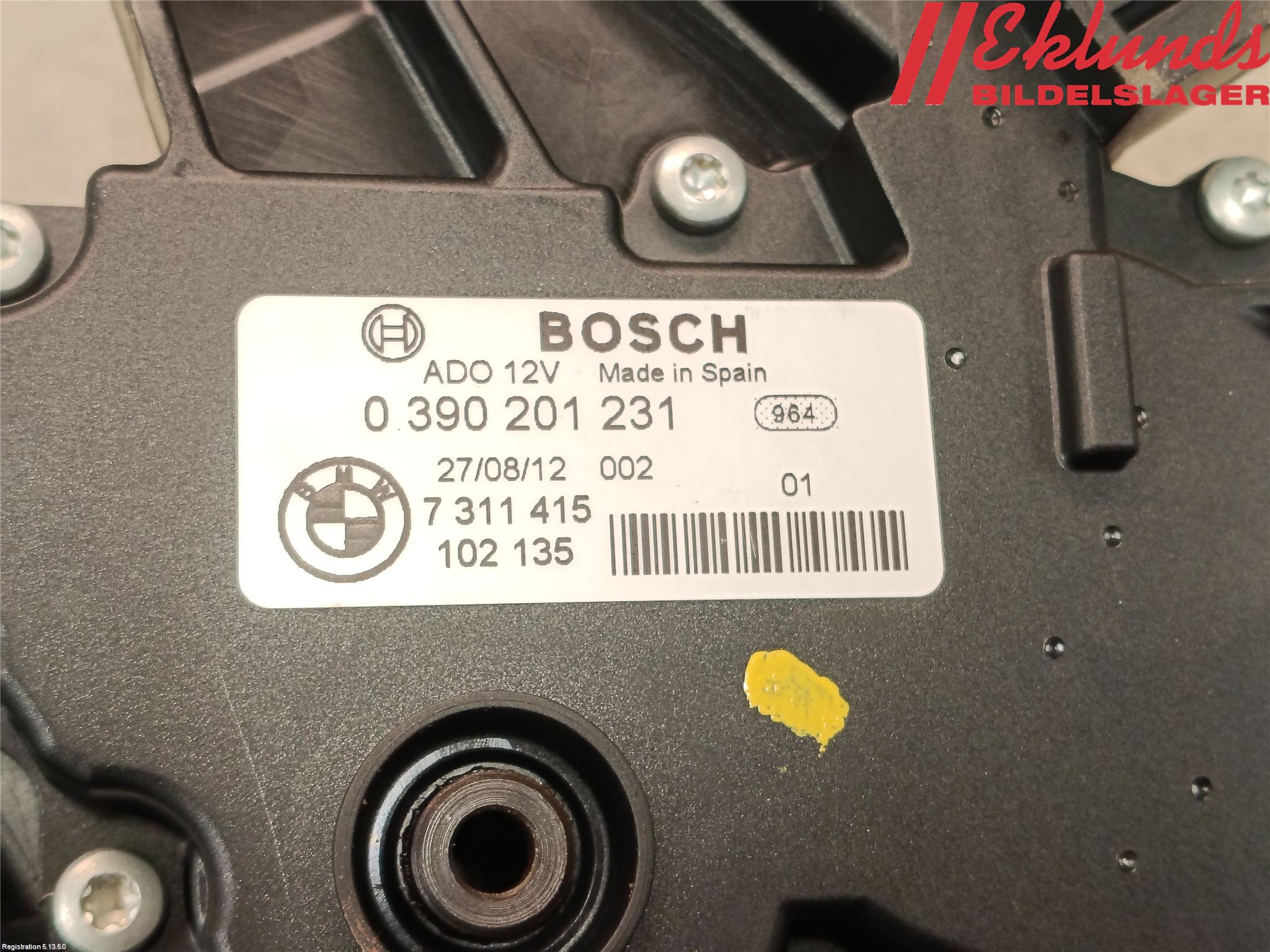 BMW 3 F30/F31/F80 12-19 Torkarmotor Baklucka