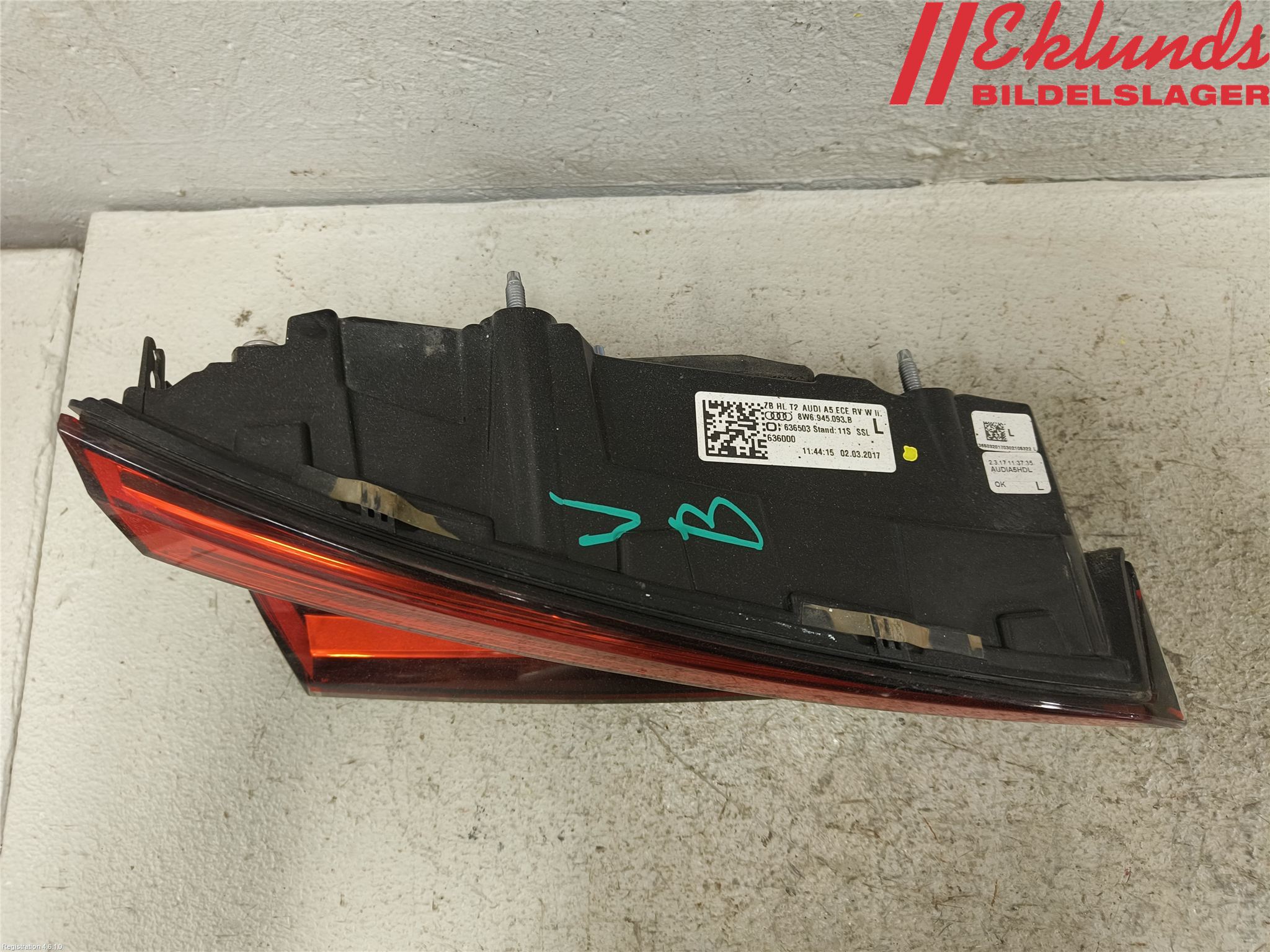 Audi A5 17- Bakljus Lucka Vä