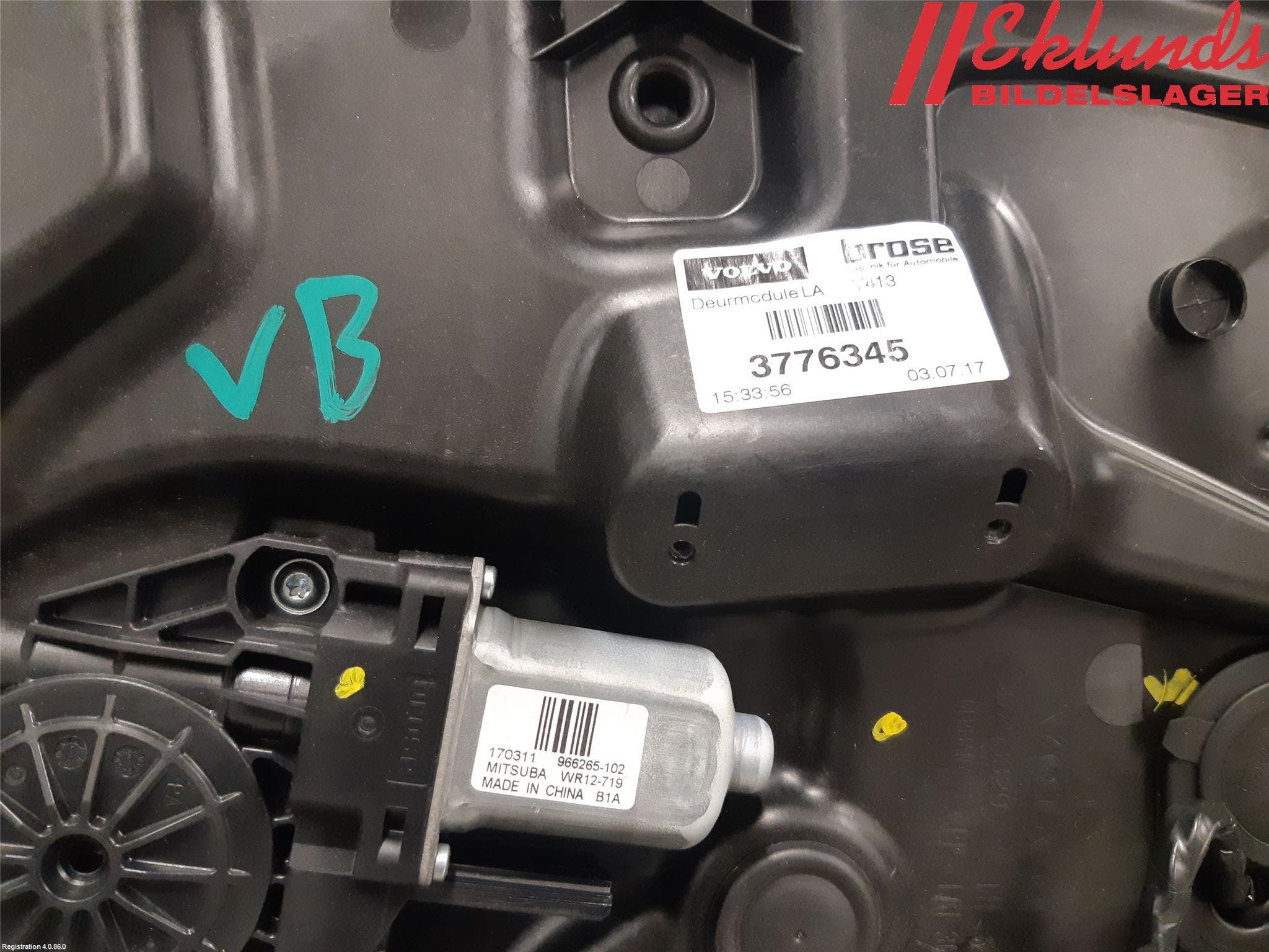 Volvo XC60 14-17 Fönsterhiss El Kompl