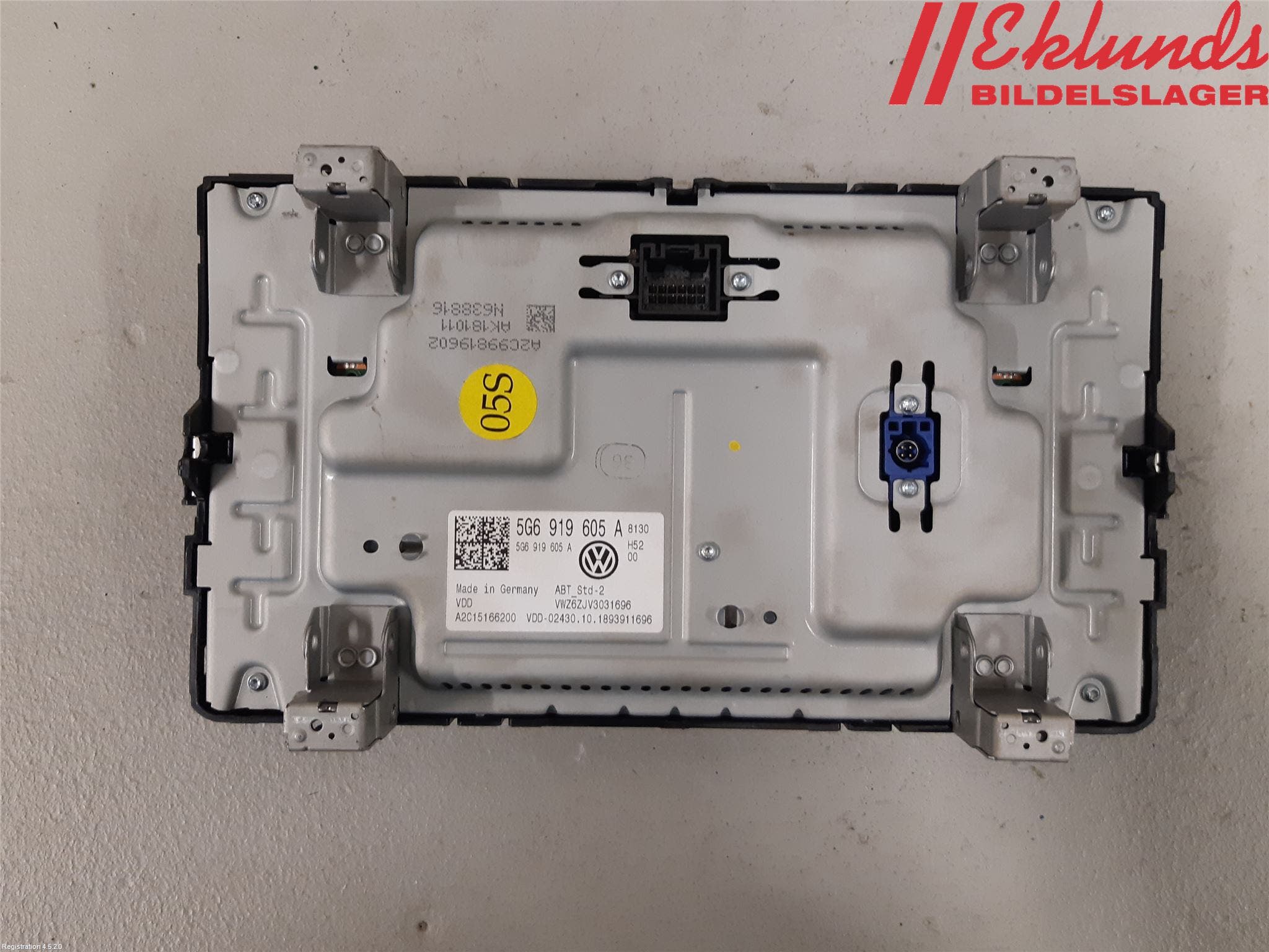 Volkswagen VW GOLF / E-GOLF VII 13-20 Cd Radio - Multimediapanel