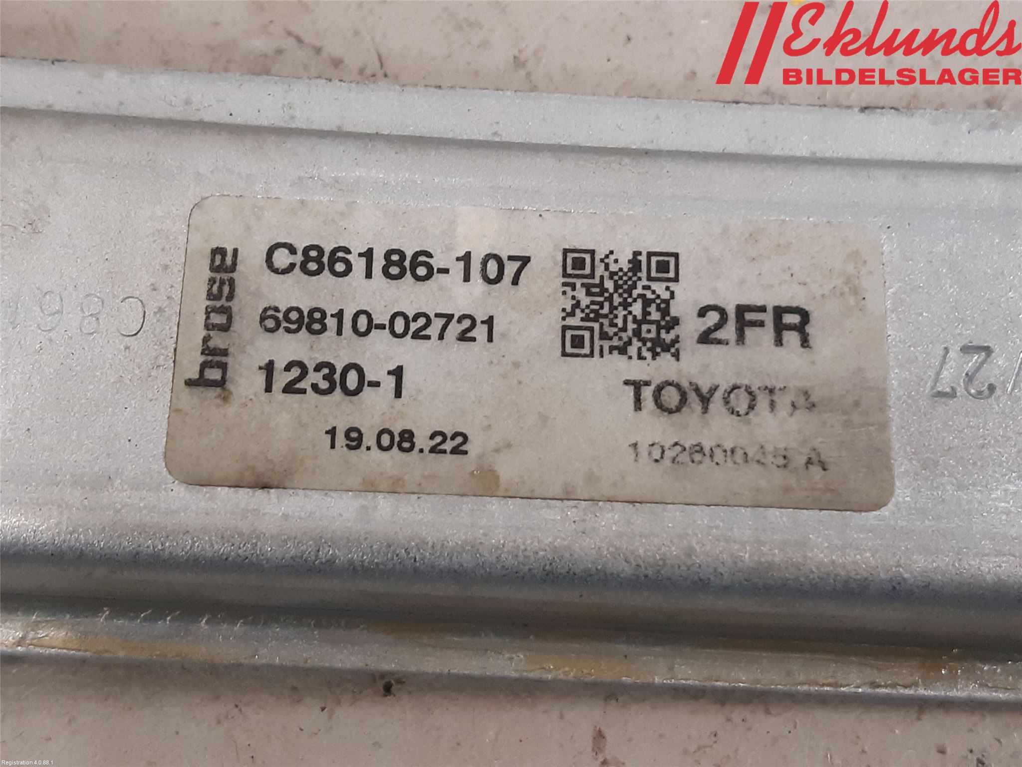 Toyota COROLLA 19- Fönsterhiss El Kompl