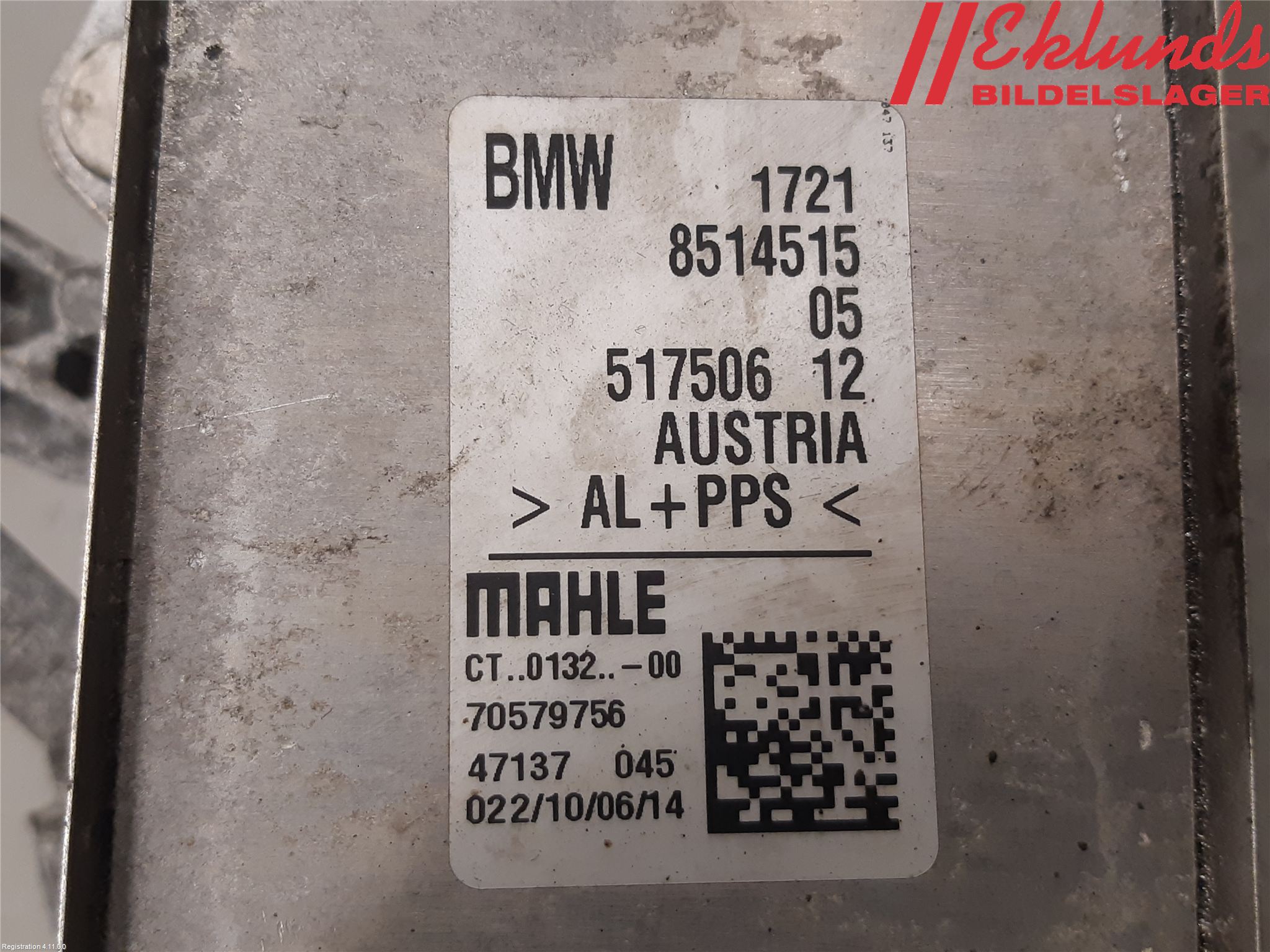 BMW X3 F25 10-17 Oljekylare Automat