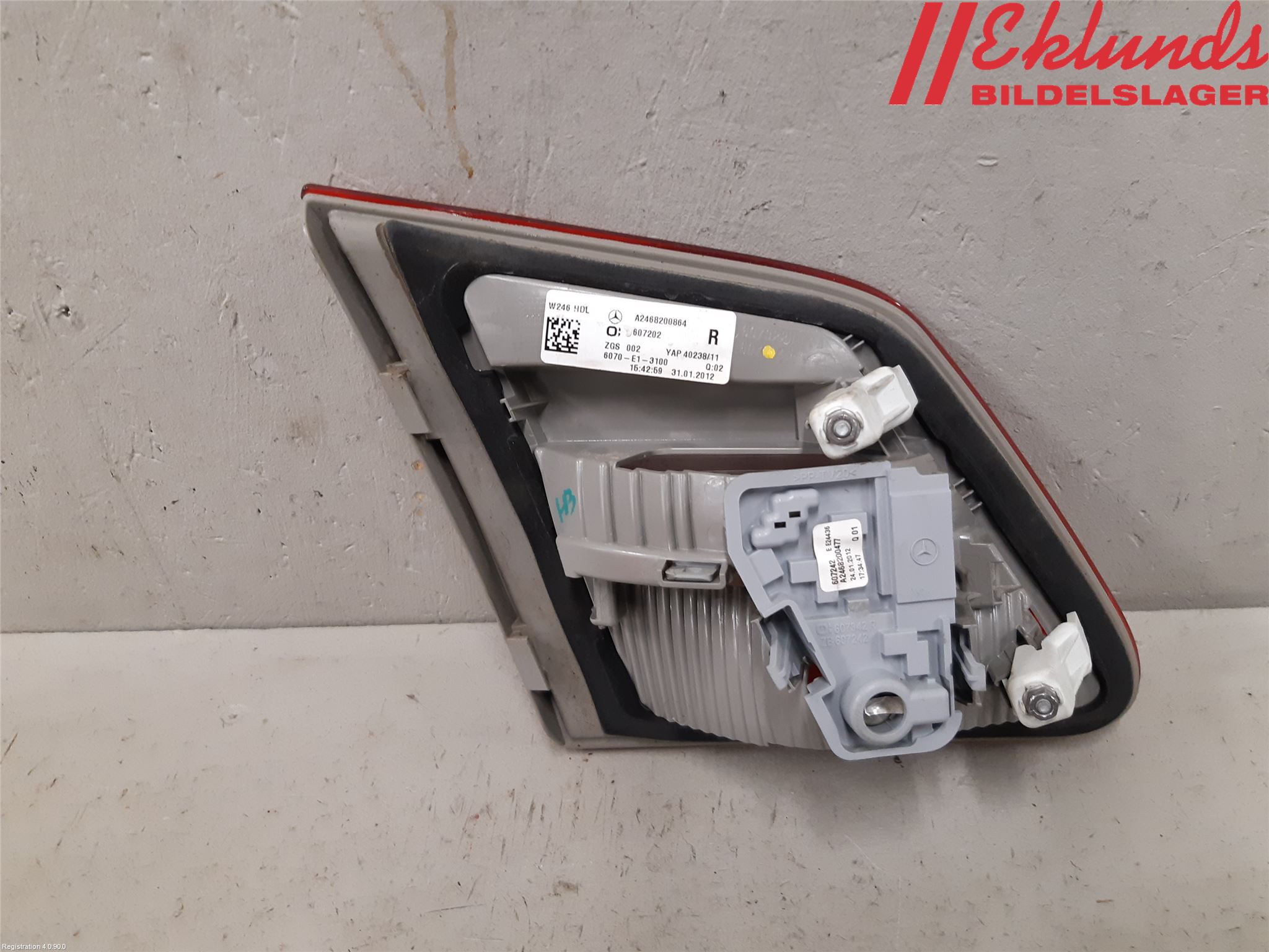 Mercedes-Benz MB B-KLASS (W246/W242) 12-19 Bakljus Lucka Hö