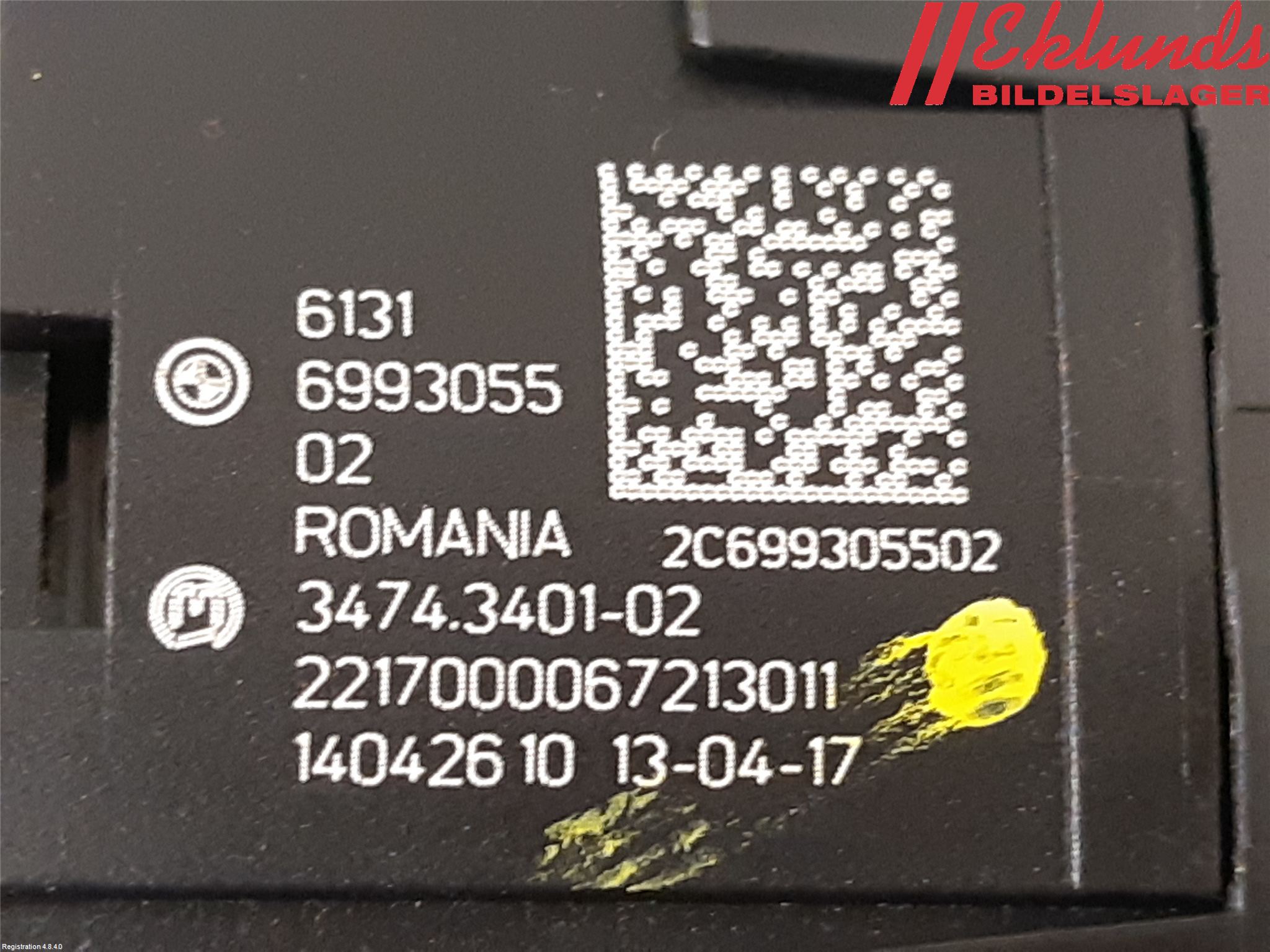 BMW X3 G01 18- Strömställare Varnings