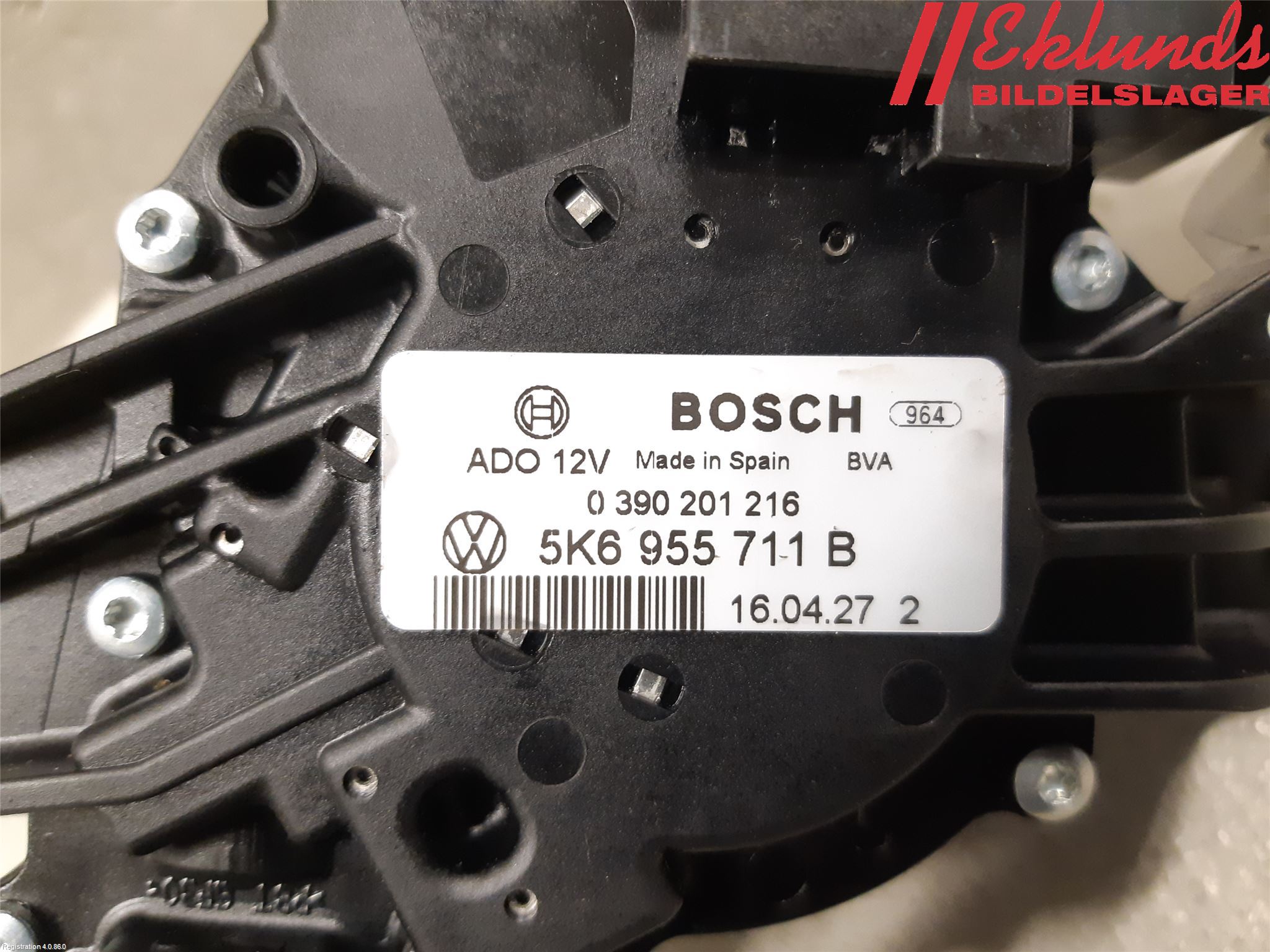 Volkswagen VW POLO 10-17 Torkarmotor Baklucka