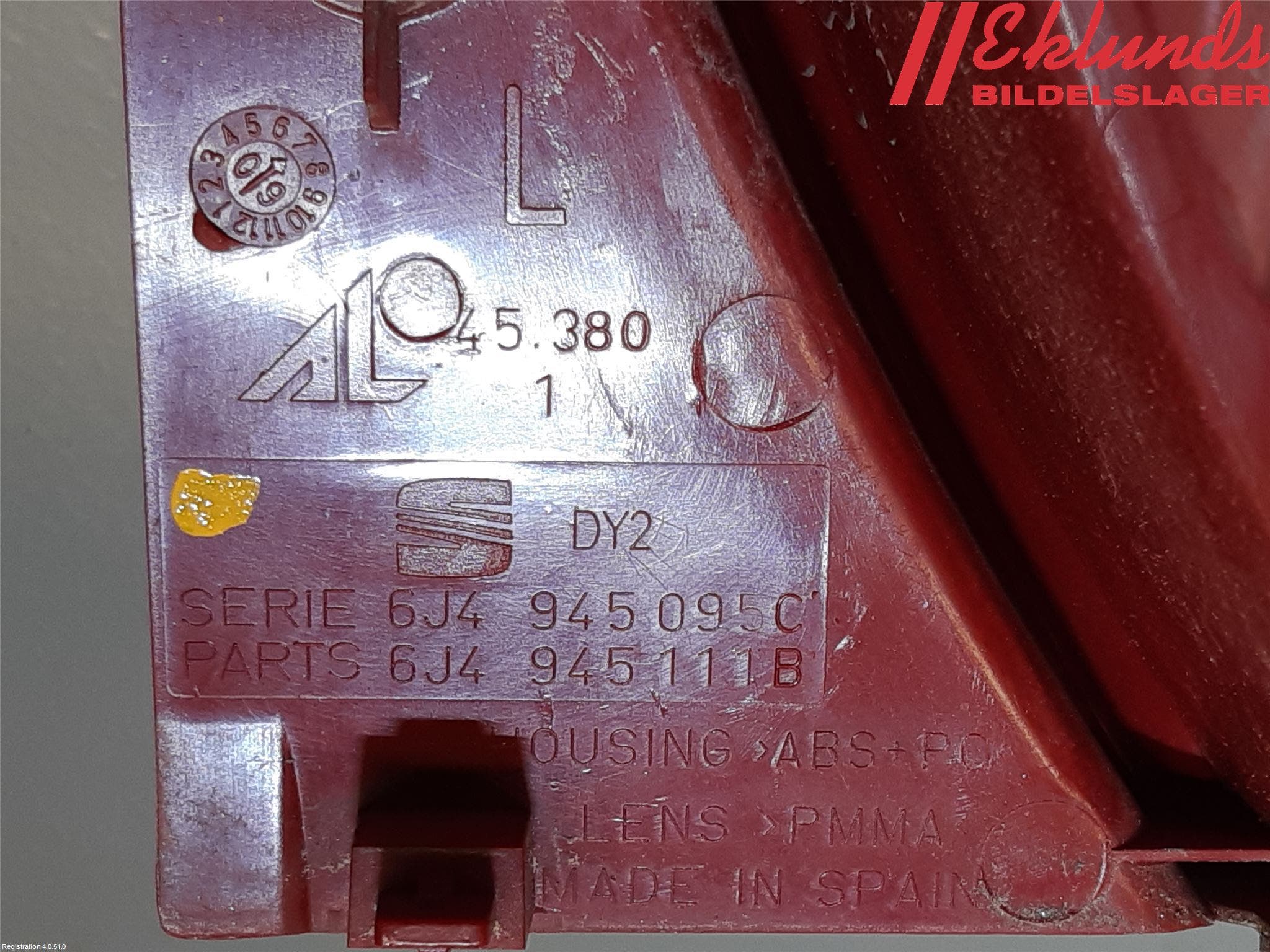 Seat IBIZA IV 08-16 Bakljus Vänster