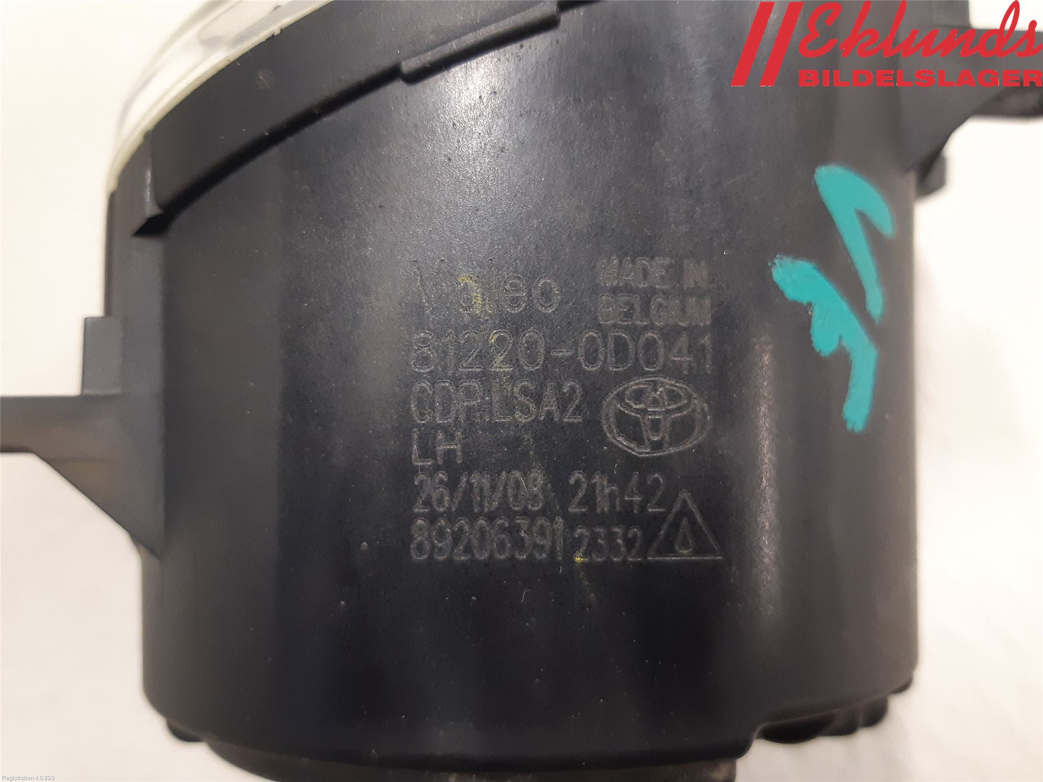 Toyota AVENSIS 09-15 Dimljus-Varselljus Fram