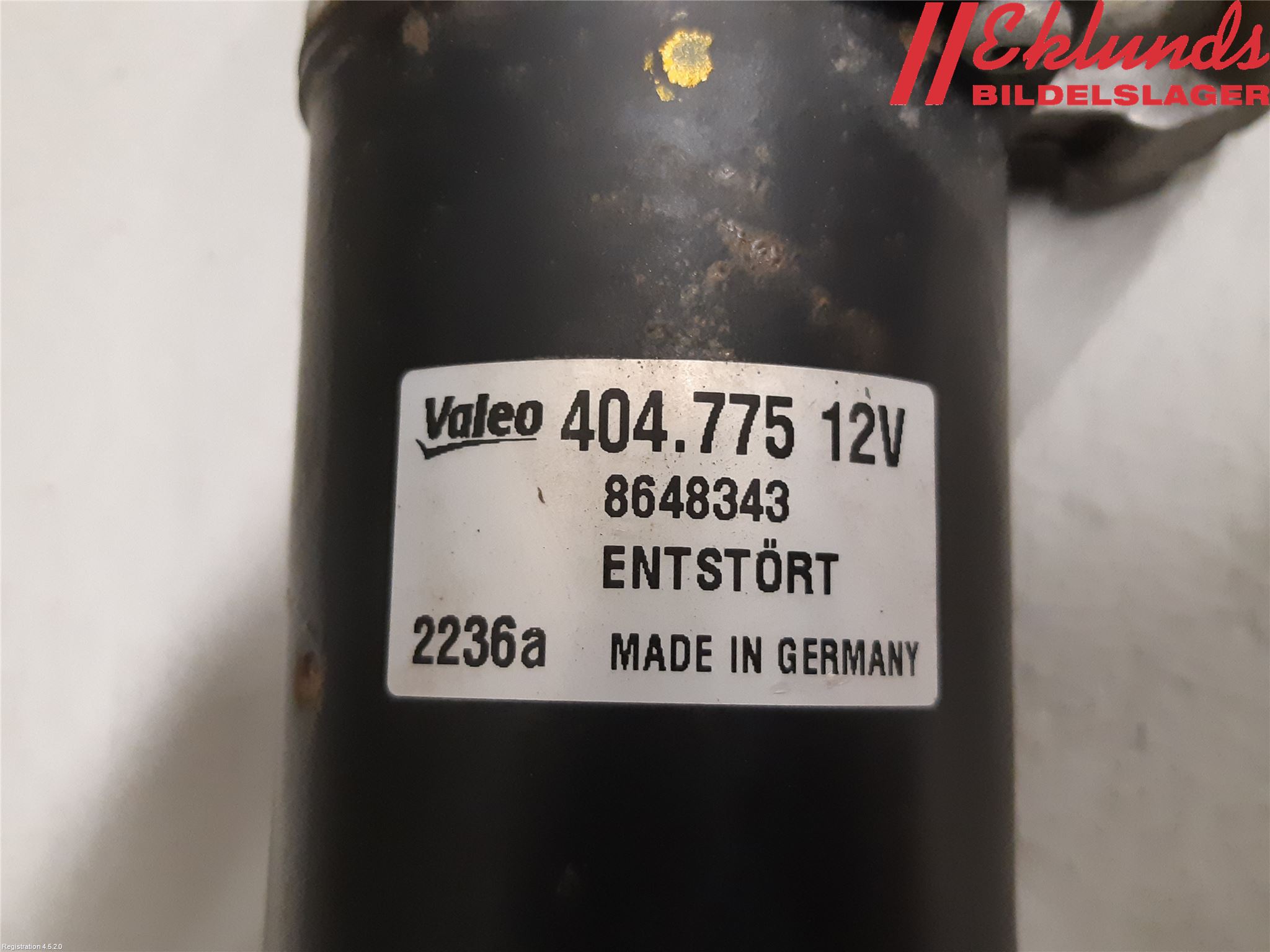 Volvo V70 05-08 Torkarmotor Vindruta