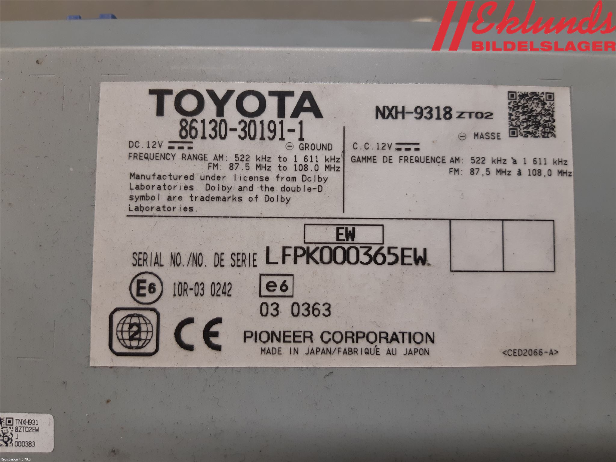 Lexus GS 300/430/450H 05-12 Cd Radio - Multimediapanel