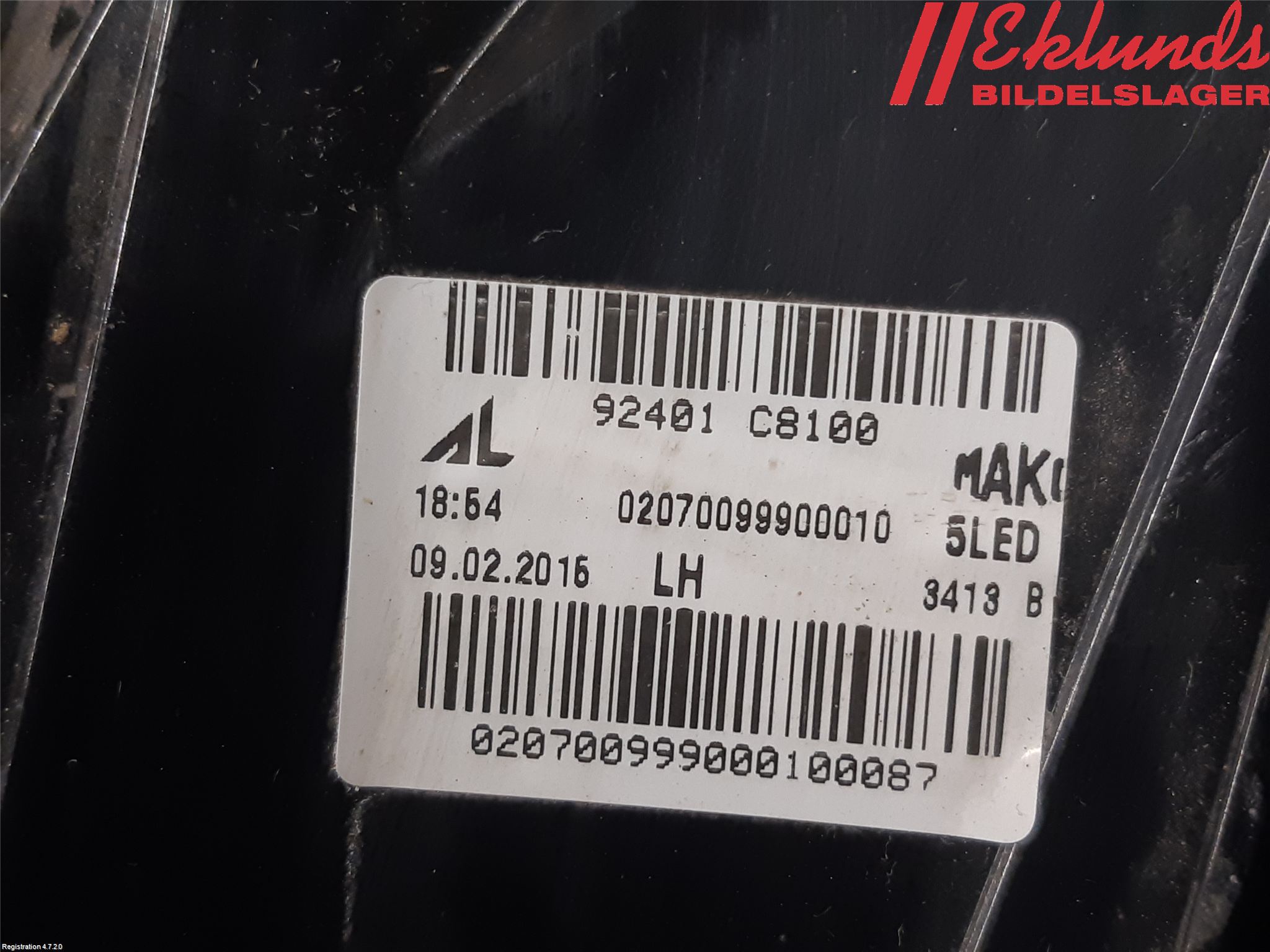Hyundai i20 GB 15-20 Bakljus Vänster