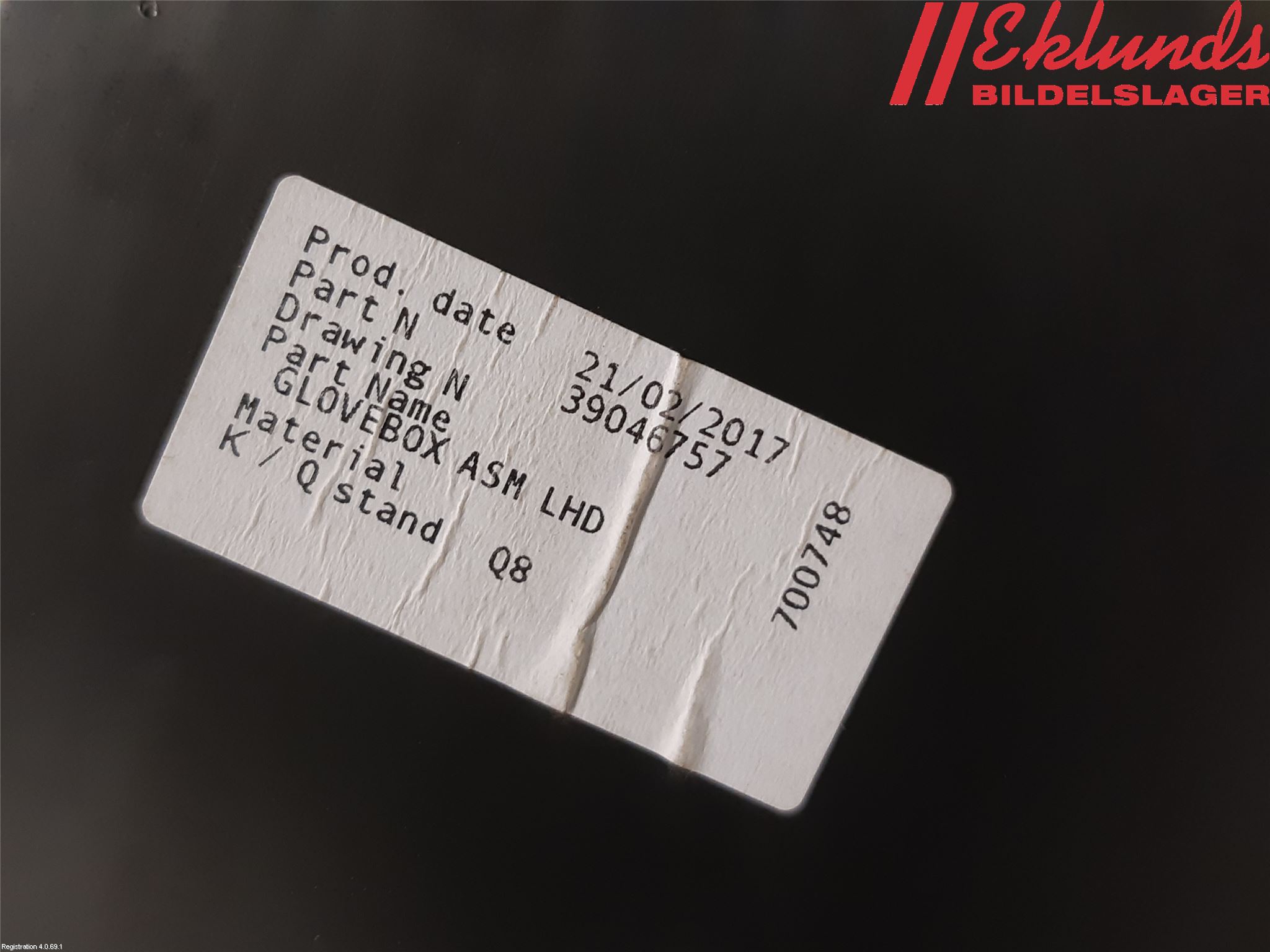 Opel ASTRA K 16-22 Handskfack