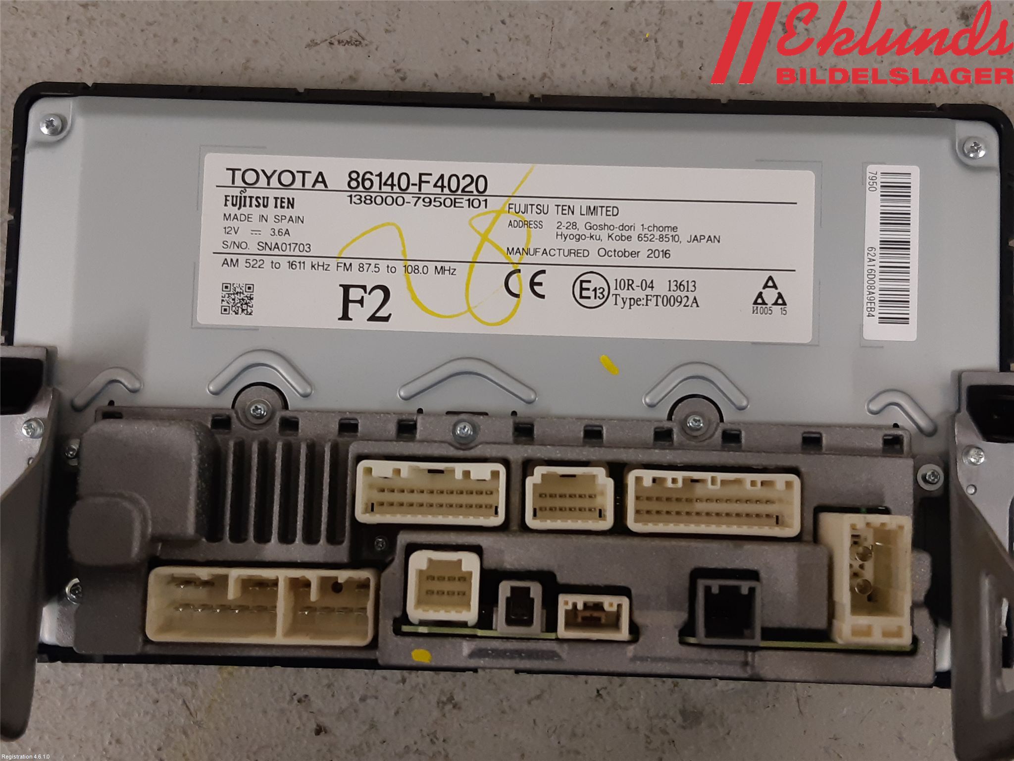 Toyota C-HR 16-23 Cd Radio - Multimediapanel