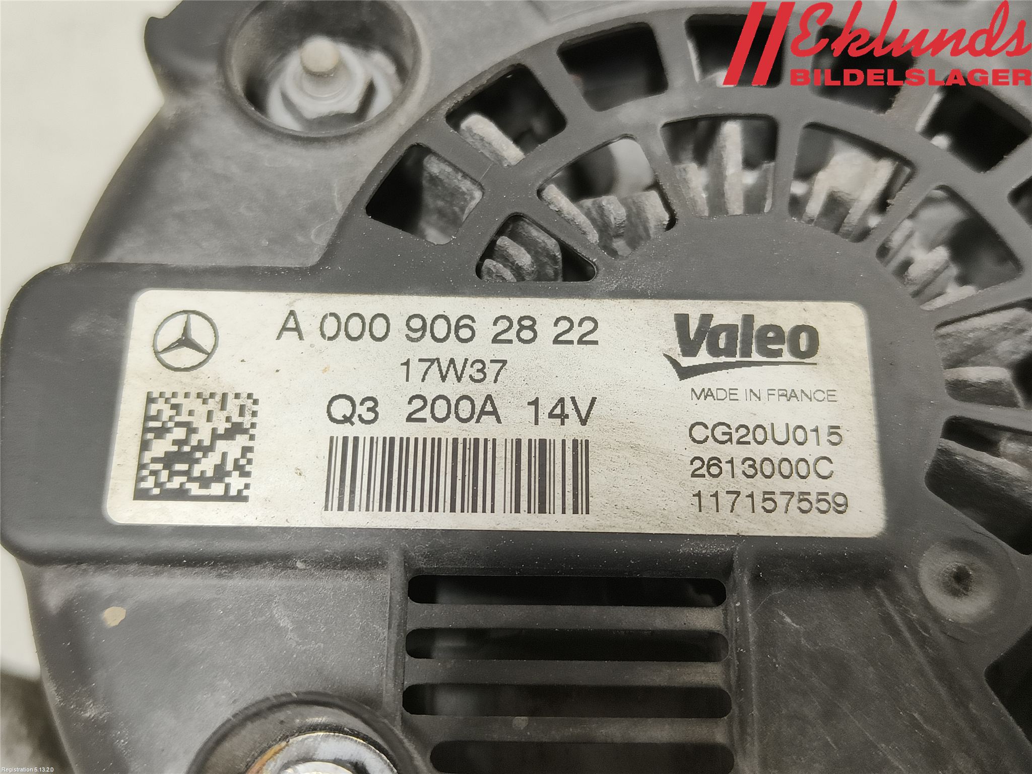 Mercedes-Benz MB VITO/V-KLASS (W640,W447,W448) 14- Generator