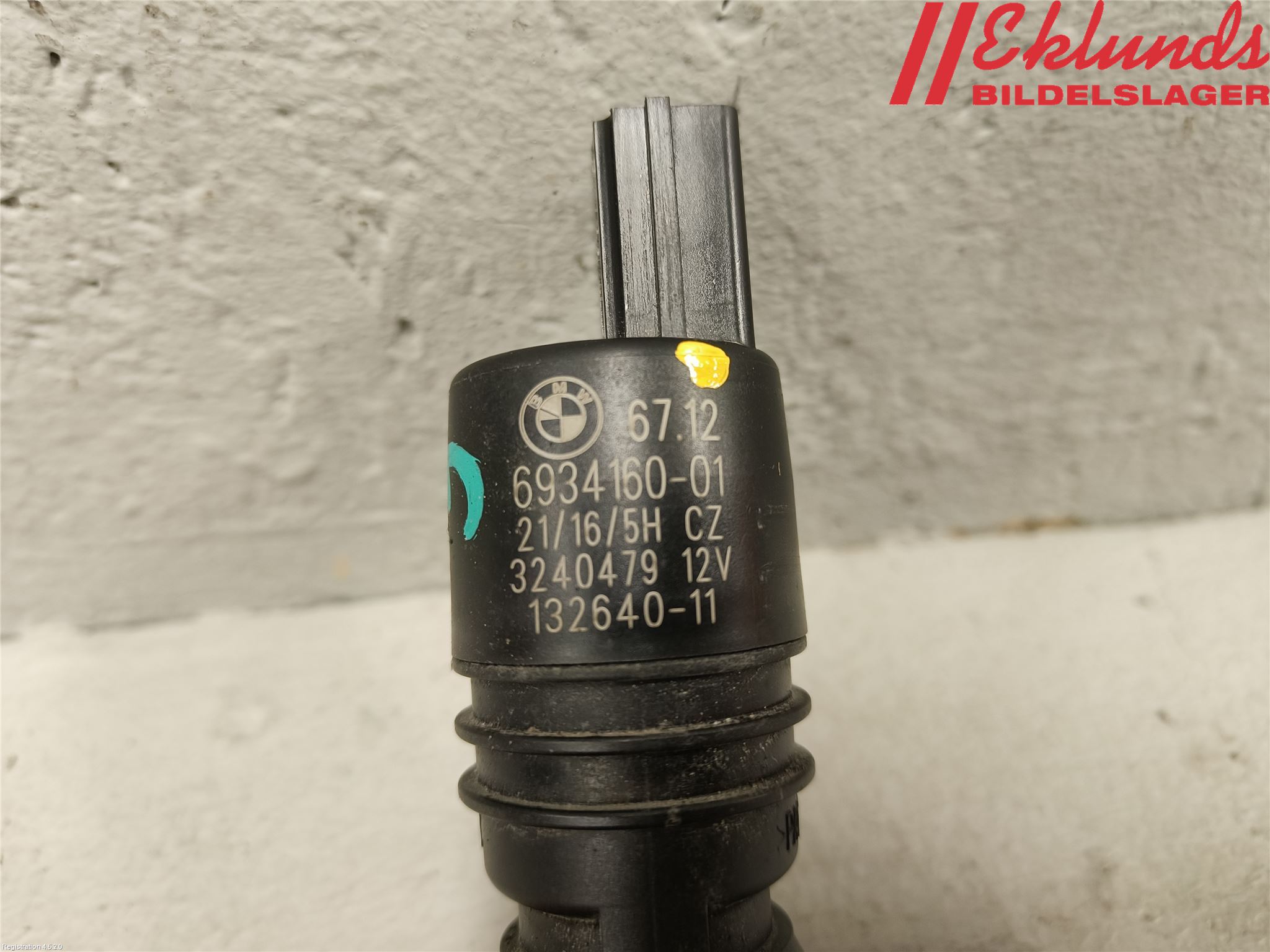 BMW 5 F10/F11/F18 09-17 Spolarpump Vindruta