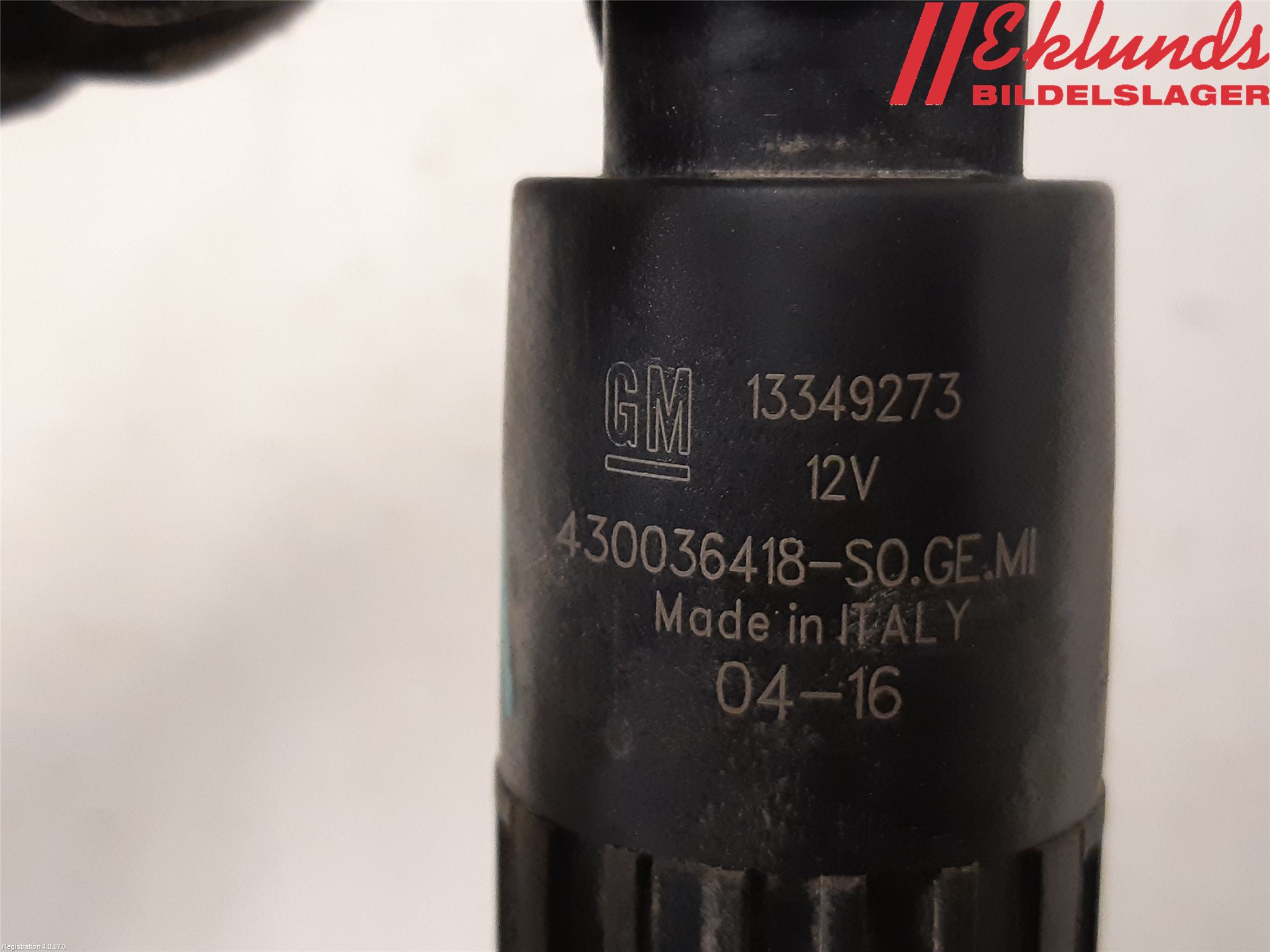 Opel ASTRA K 16-22 Spolarpump Vindruta