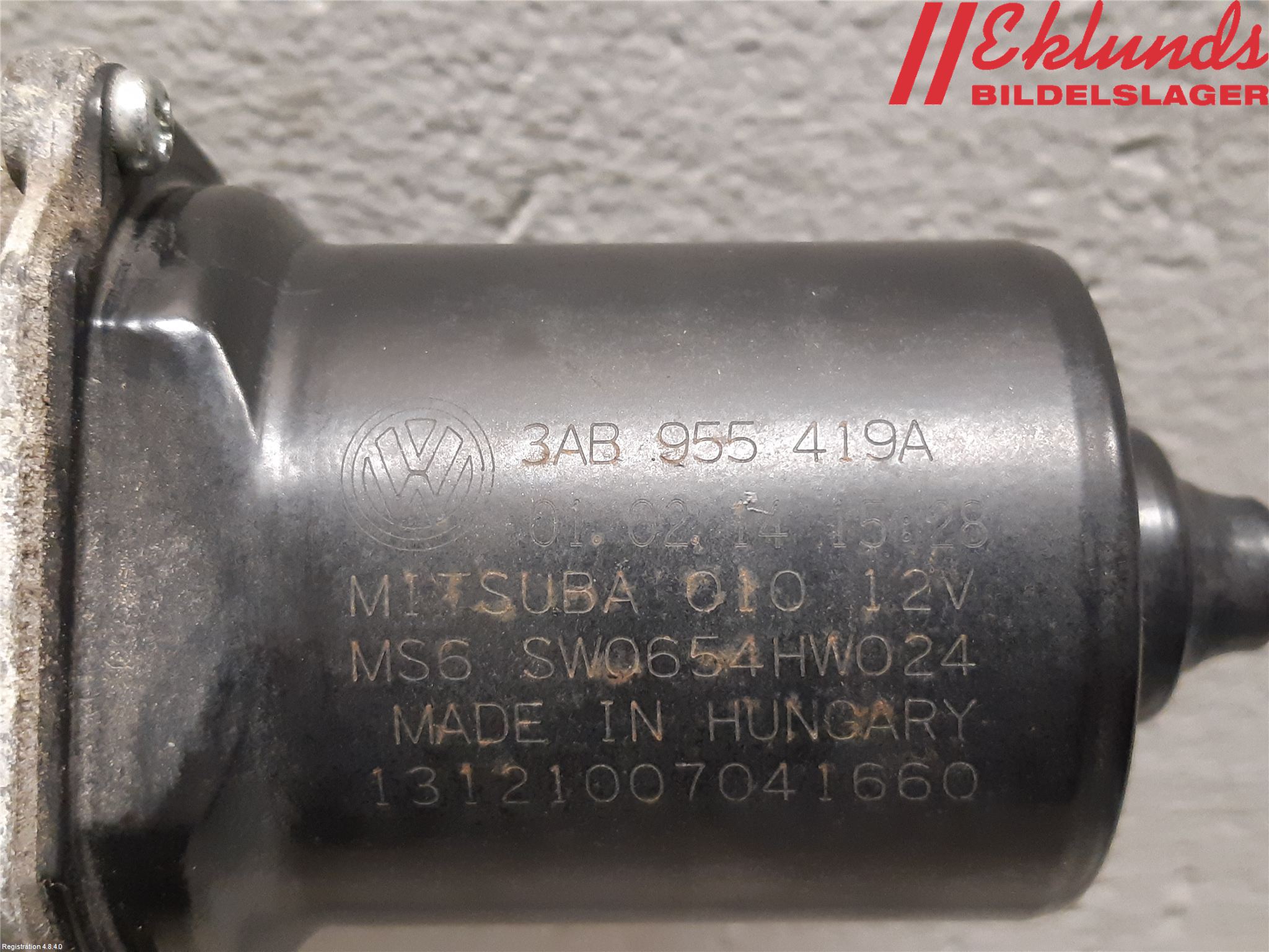 Volkswagen VW PASSAT 11-14 Torkarmotor Vindruta