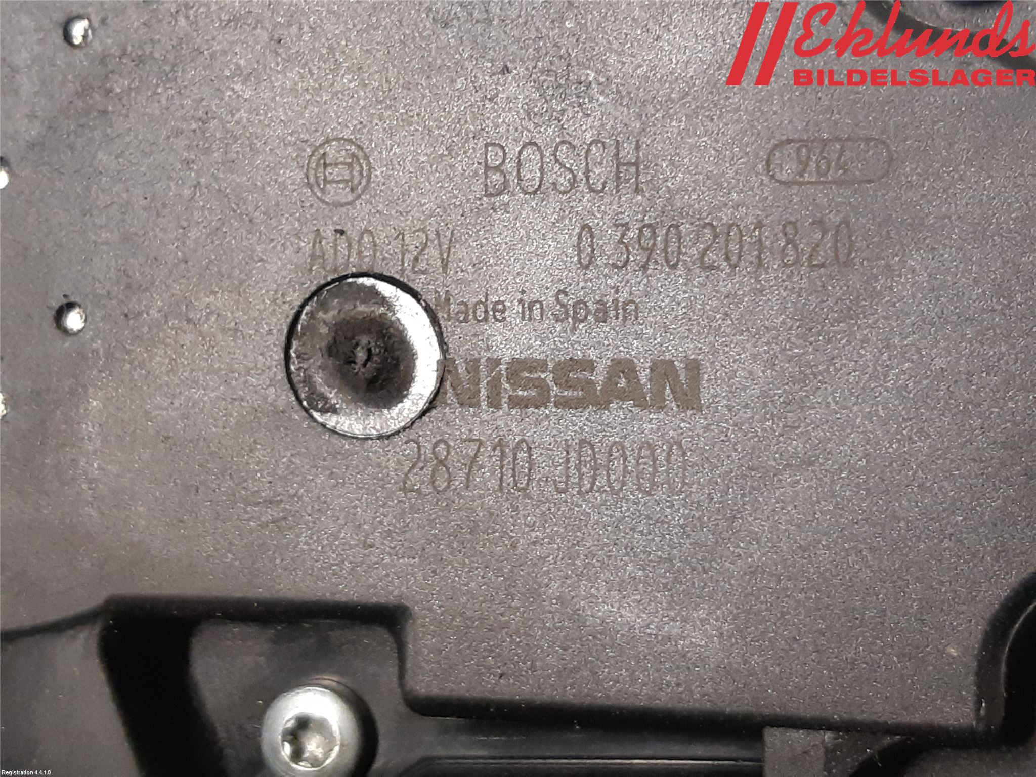 Nissan QASHQAI 10-14 Torkarmotor Baklucka
