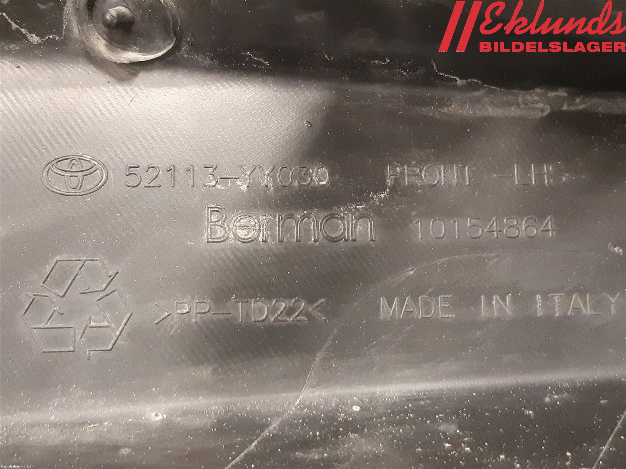 Toyota COROLLA 19- Stötfångarlist Fram