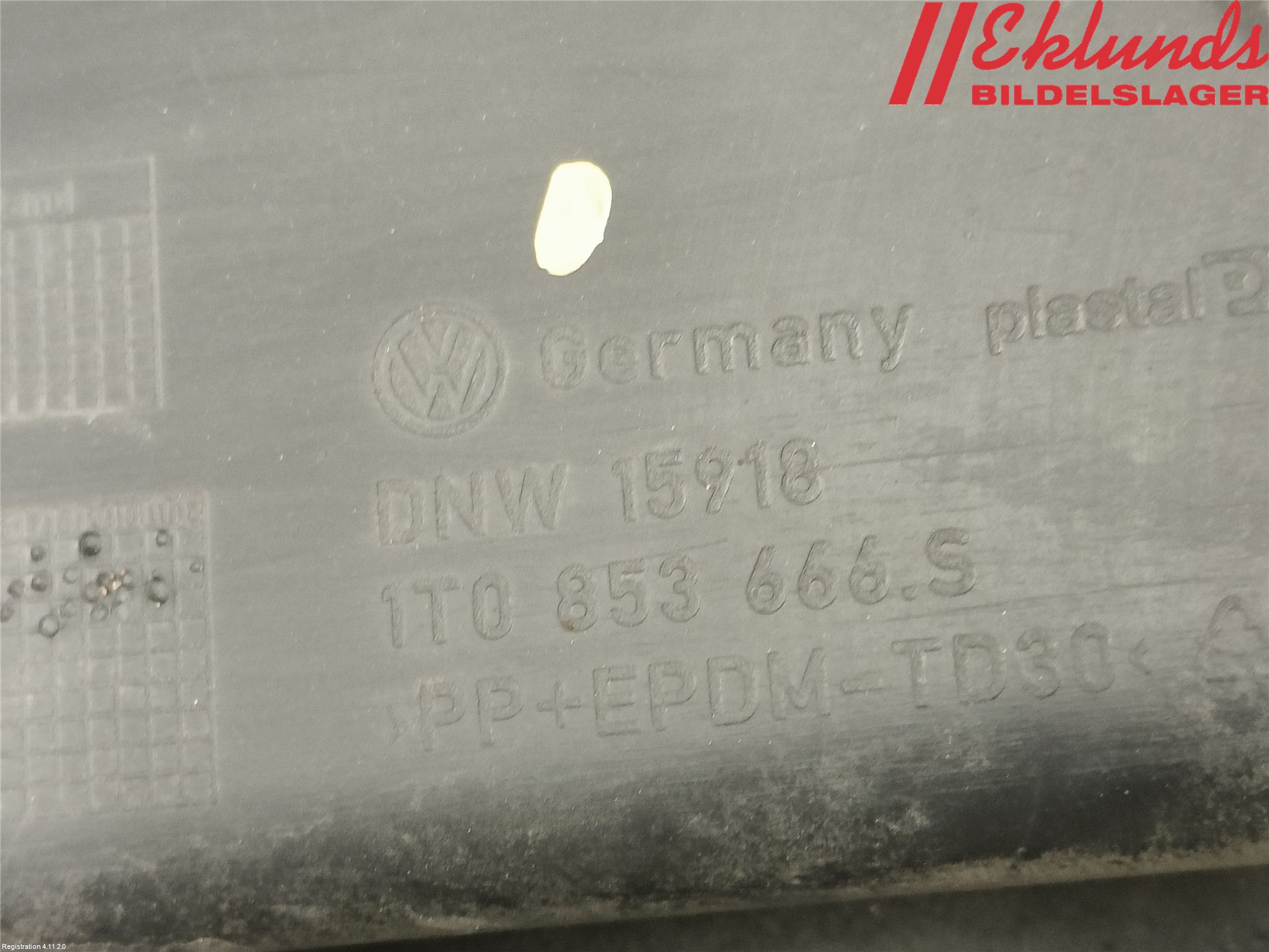 Volkswagen VW CADDY 11-15 Dimljussarg Fram