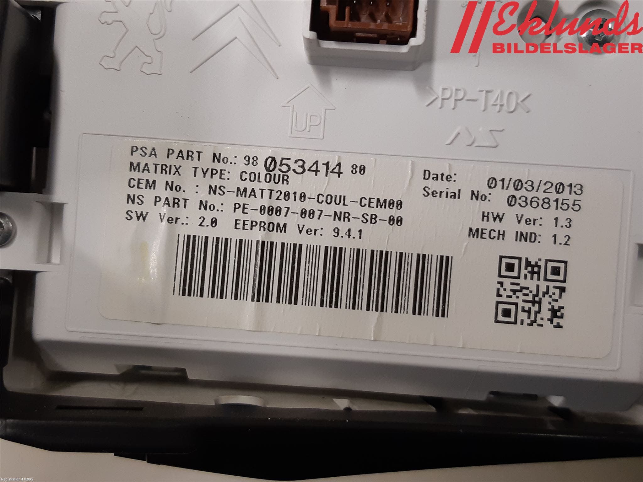 Citroen DS5 Instrument Komb